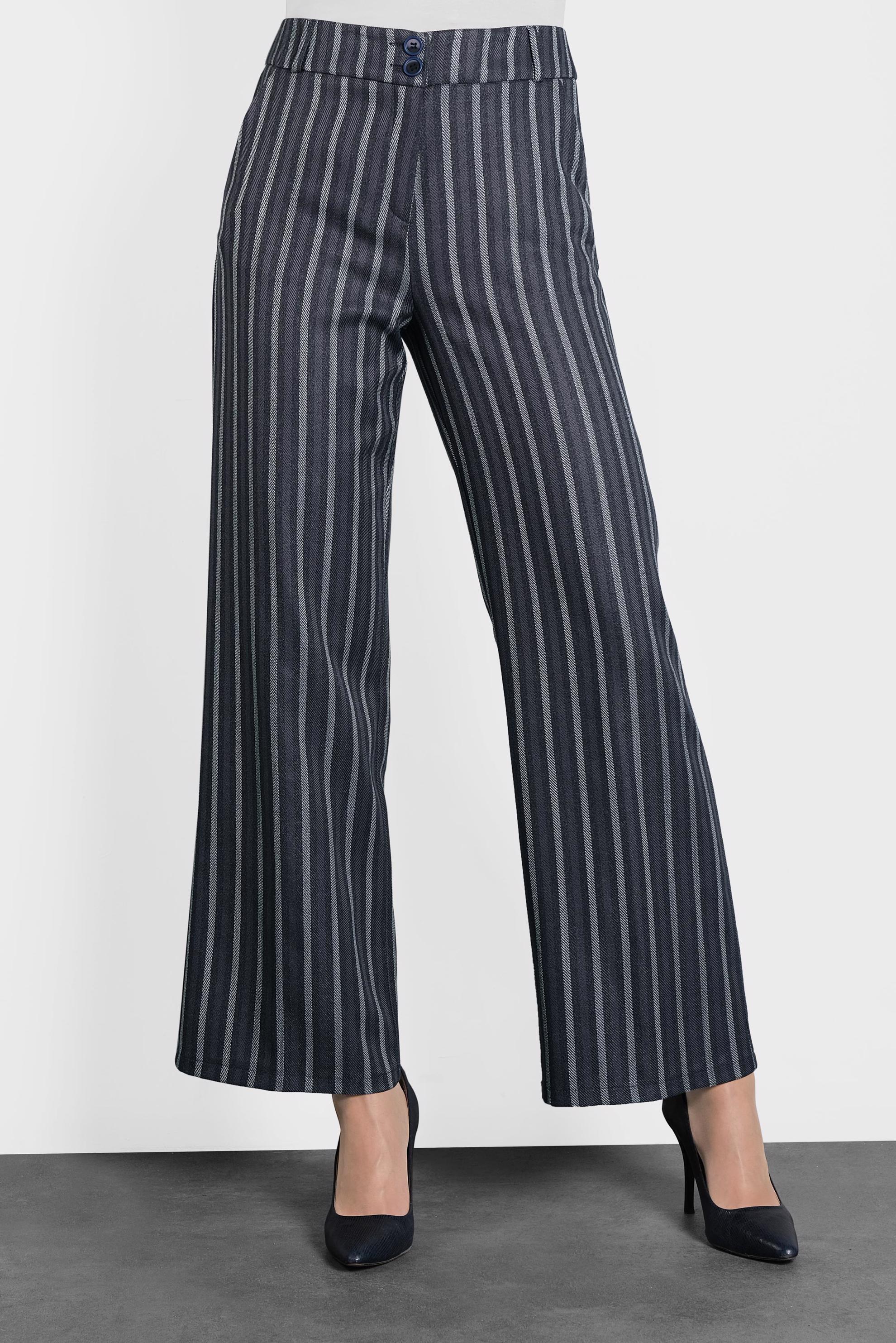 Tesettür giyim LACİVERT ÇİZGİLİ PANTOLON 70012