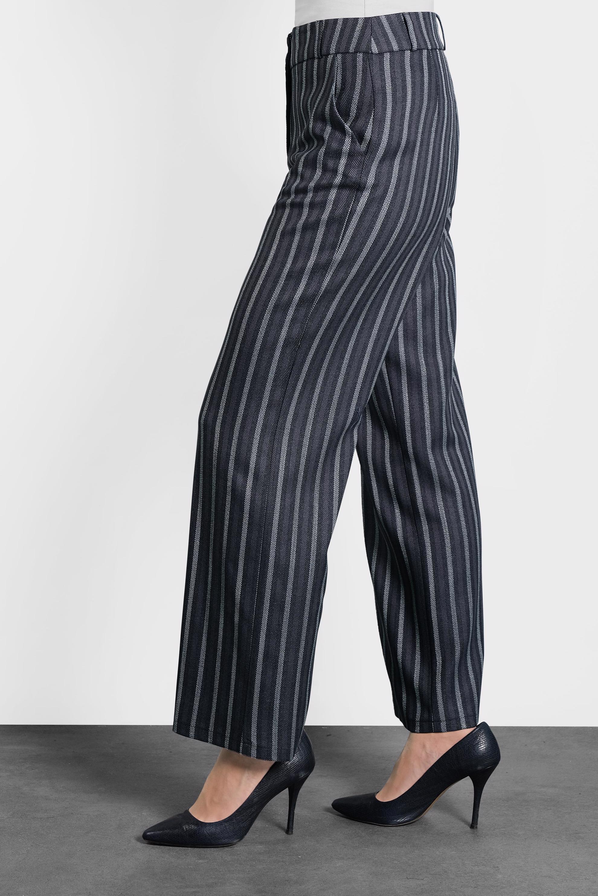 Tesettür giyim LACİVERT ÇİZGİLİ PANTOLON 70012