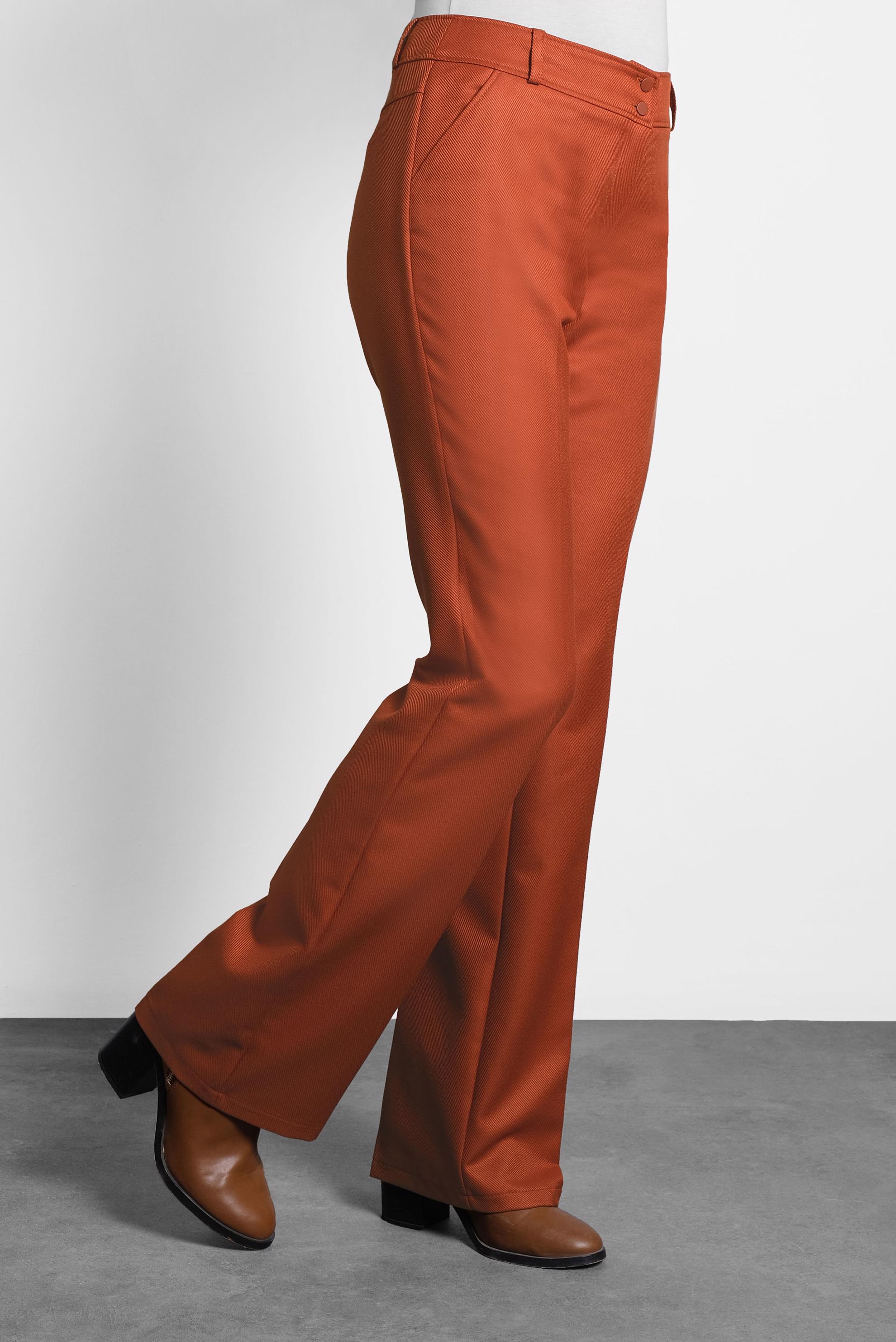 Tesettür giyim TURUNCU BORU PAÇA PANTOLON 70014 