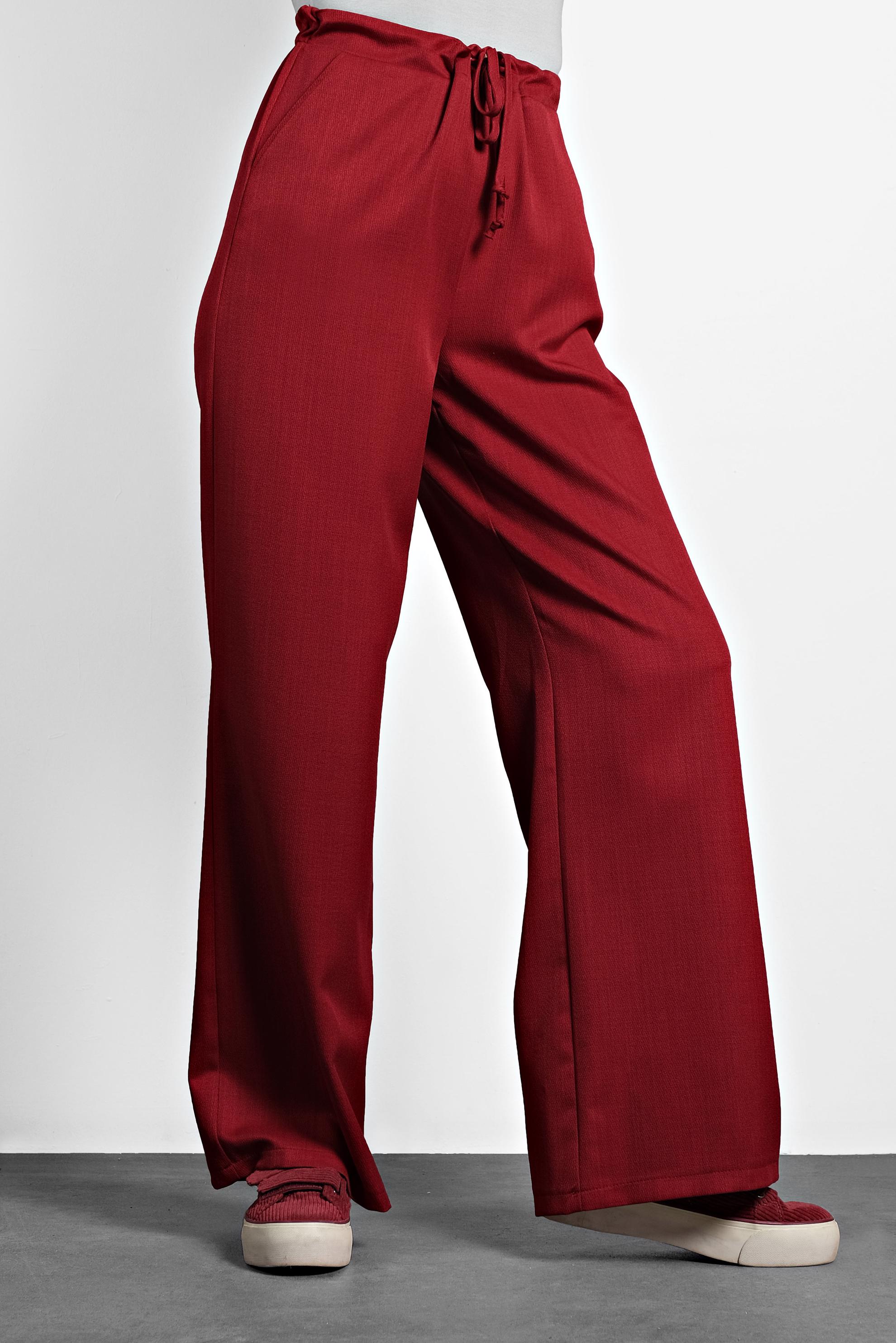 Hijab clothing RED WIDE-LEG PANTS 70015