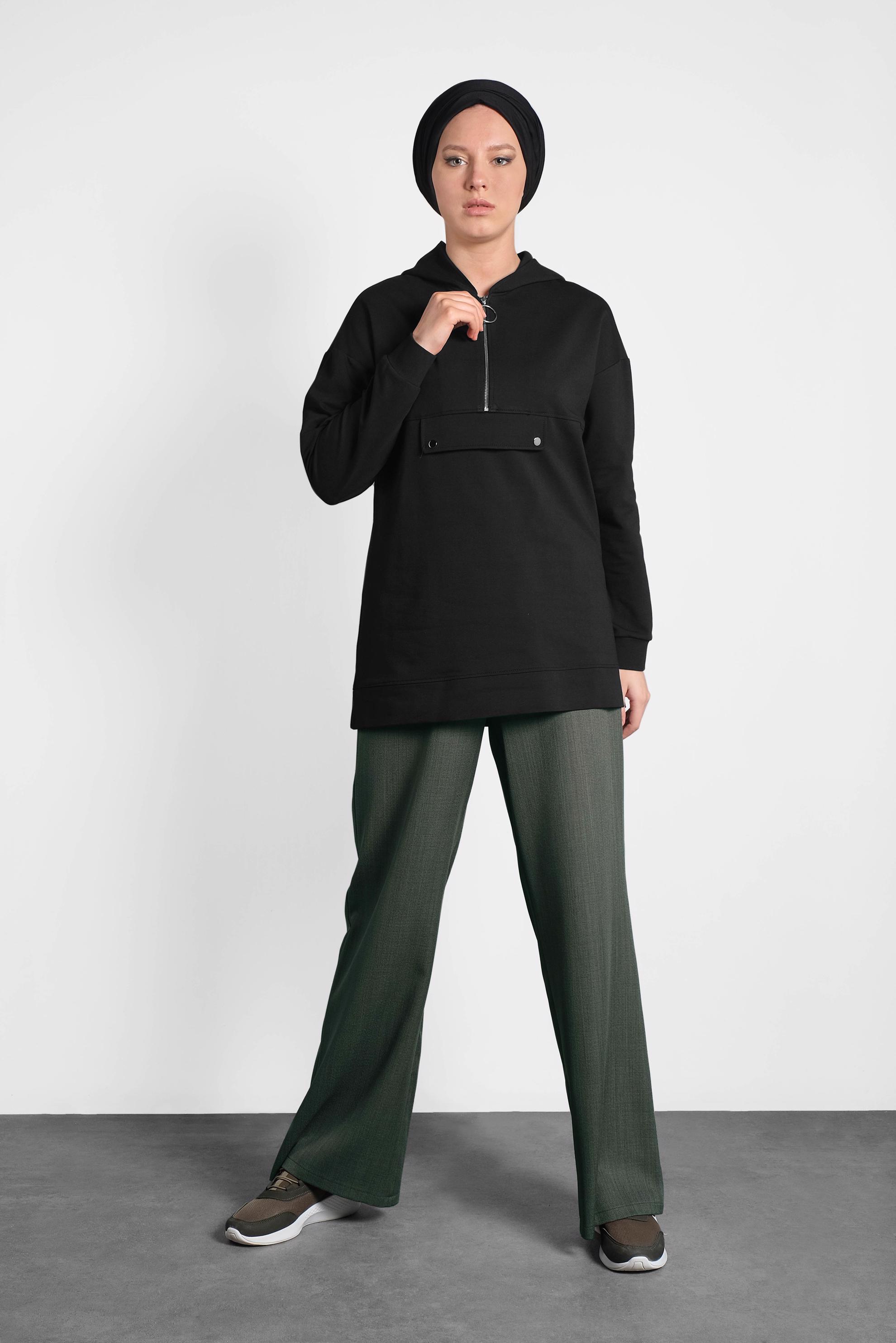 Hijab clothing KHAKI WIDE-LEG PANTS 70015