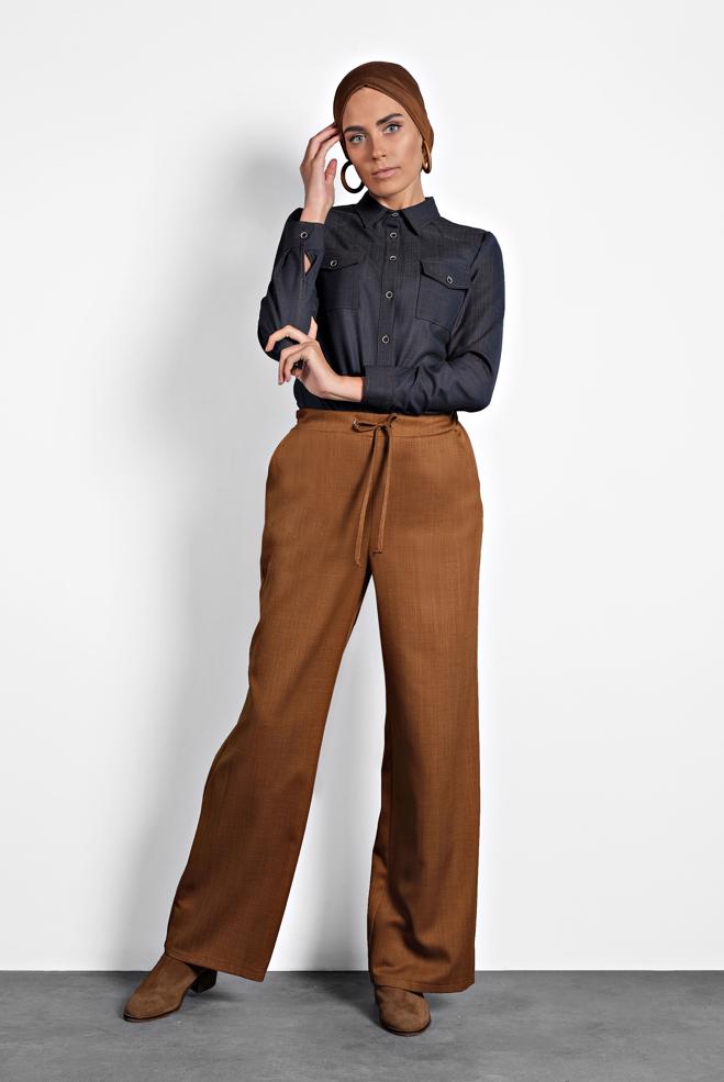 Hijab clothing  WIDE-LEG PANTS 70015 - ALVİNA