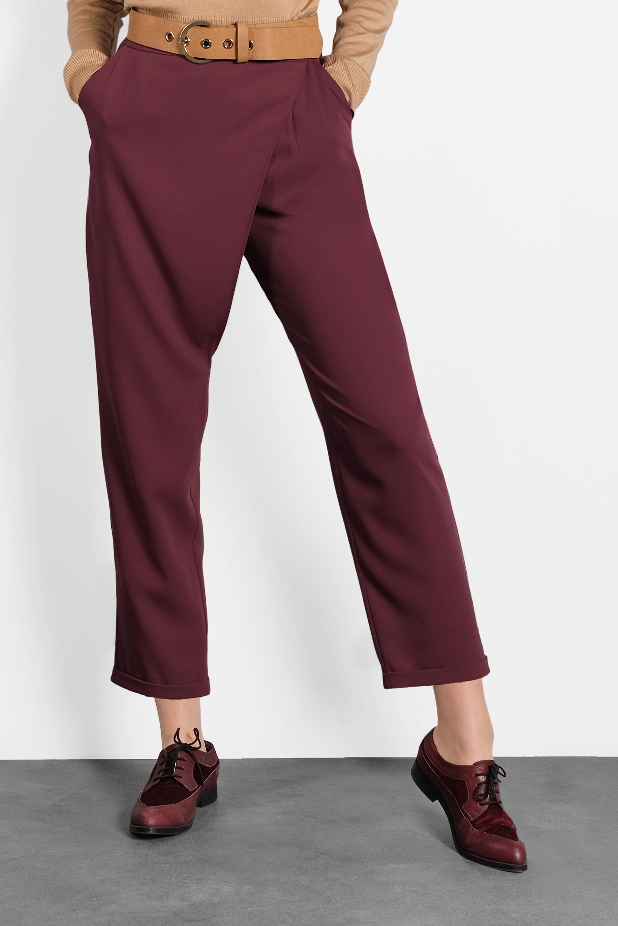 Hijab clothing CLARET RED WIDE LEG TROUSERS 70025
