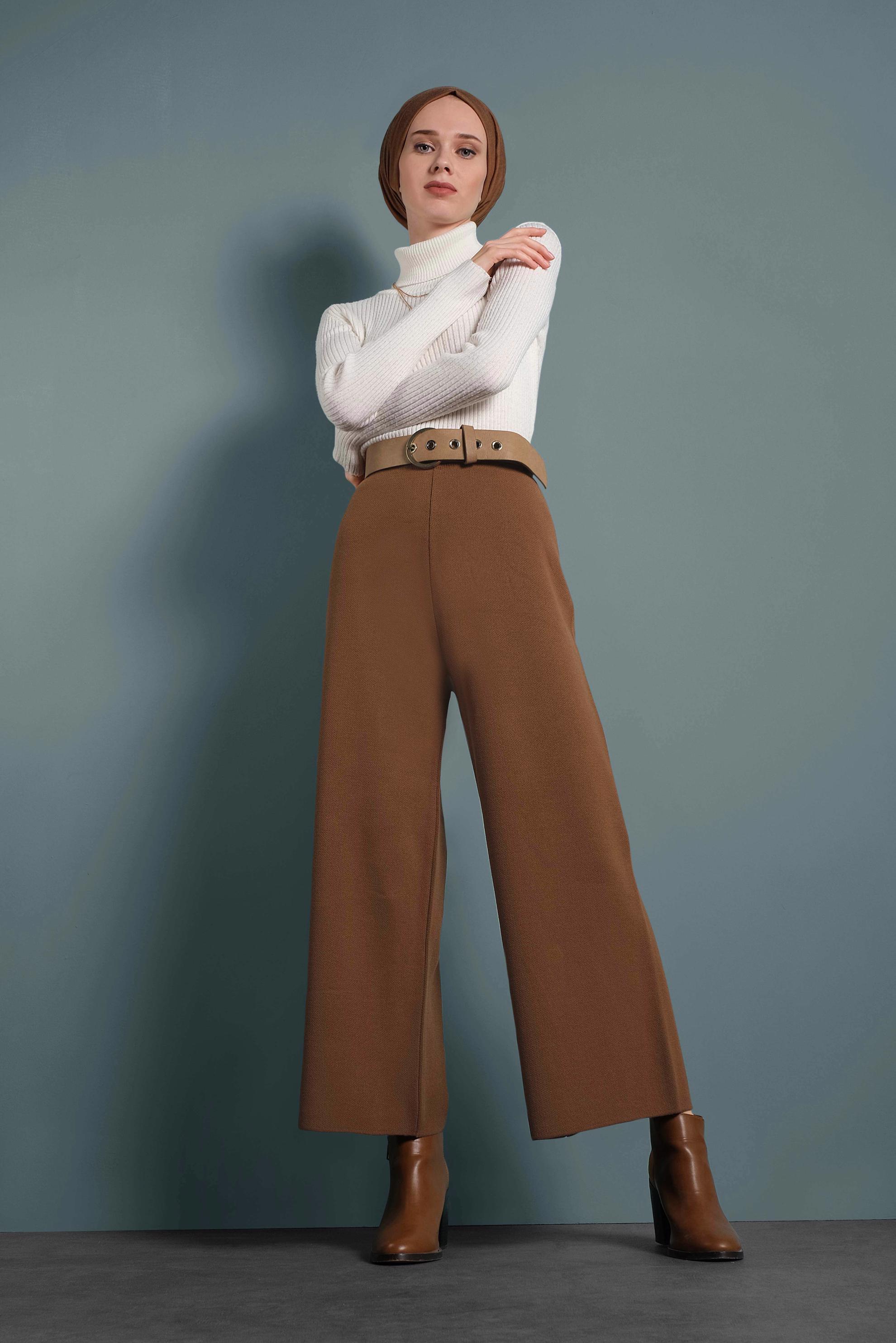 Hijab clothing TABA ELASTIC-WAIST KNIT PANTS 70028 