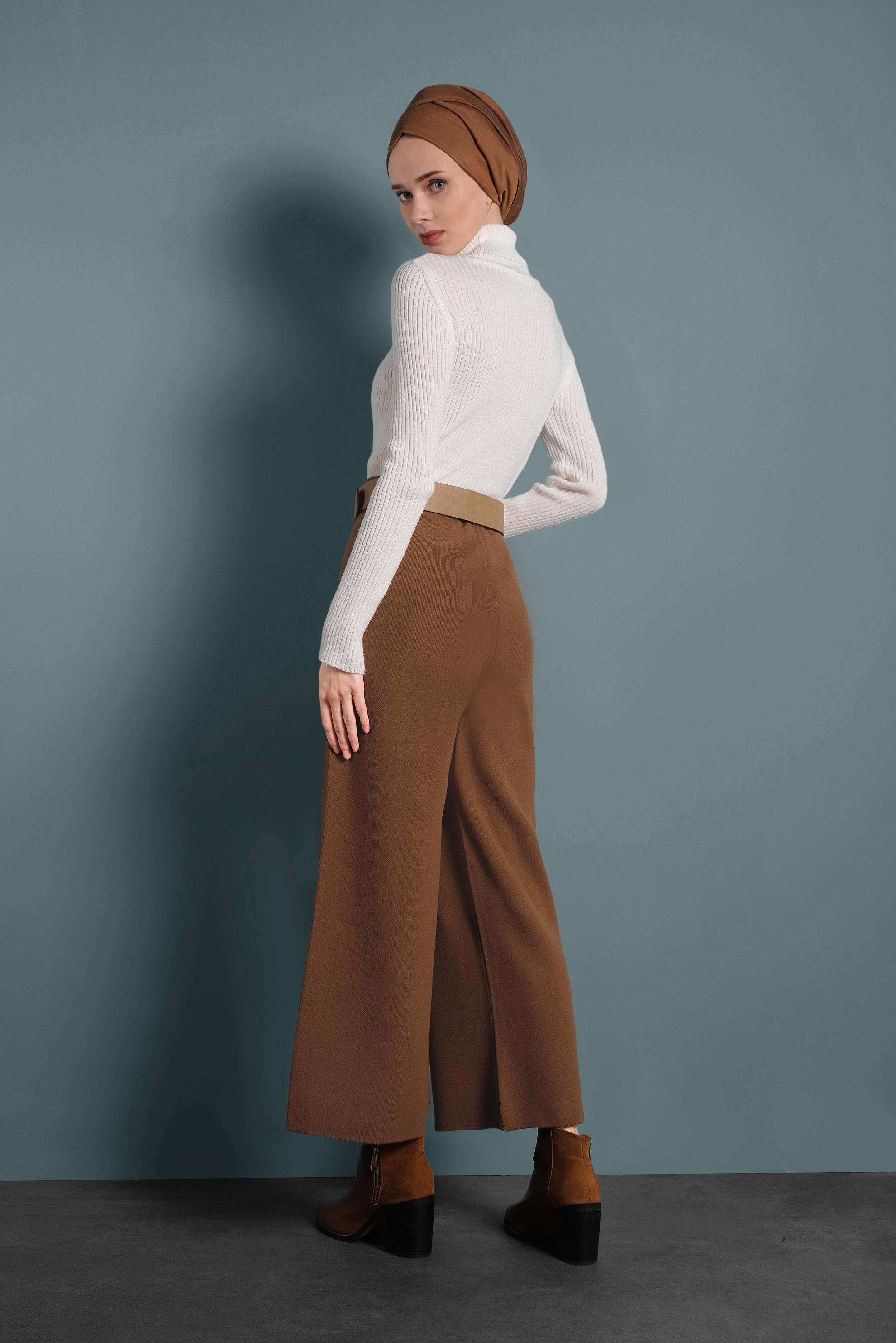 Hijab clothing TABA ELASTIC-WAIST KNIT PANTS 70028 