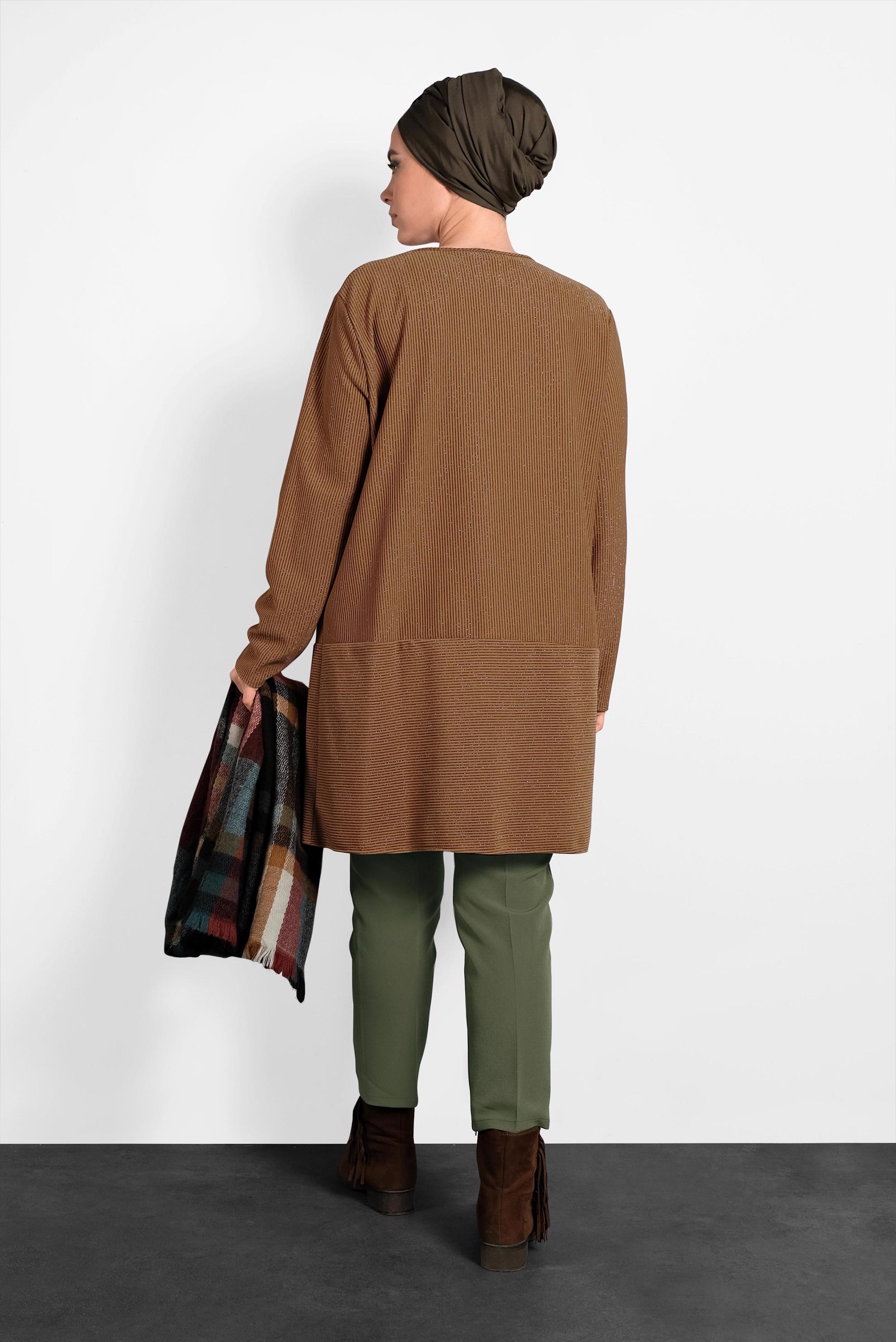 Hijab clothing KHAKI POCKET HIGH- WAISTED PANTS 70029