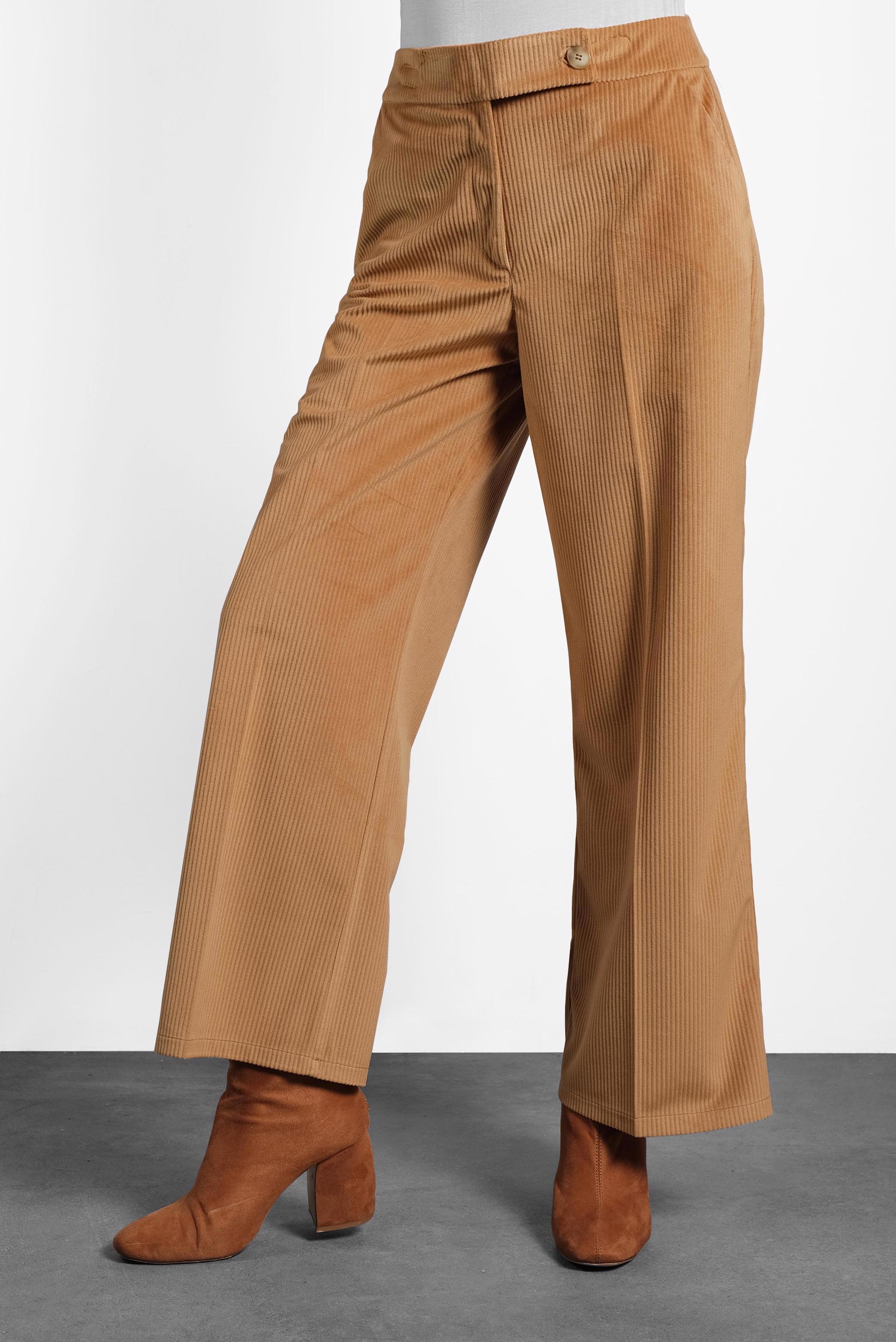 Hijab clothing BROWN WIDE CUT CORDUROY TROUSERS 70033 