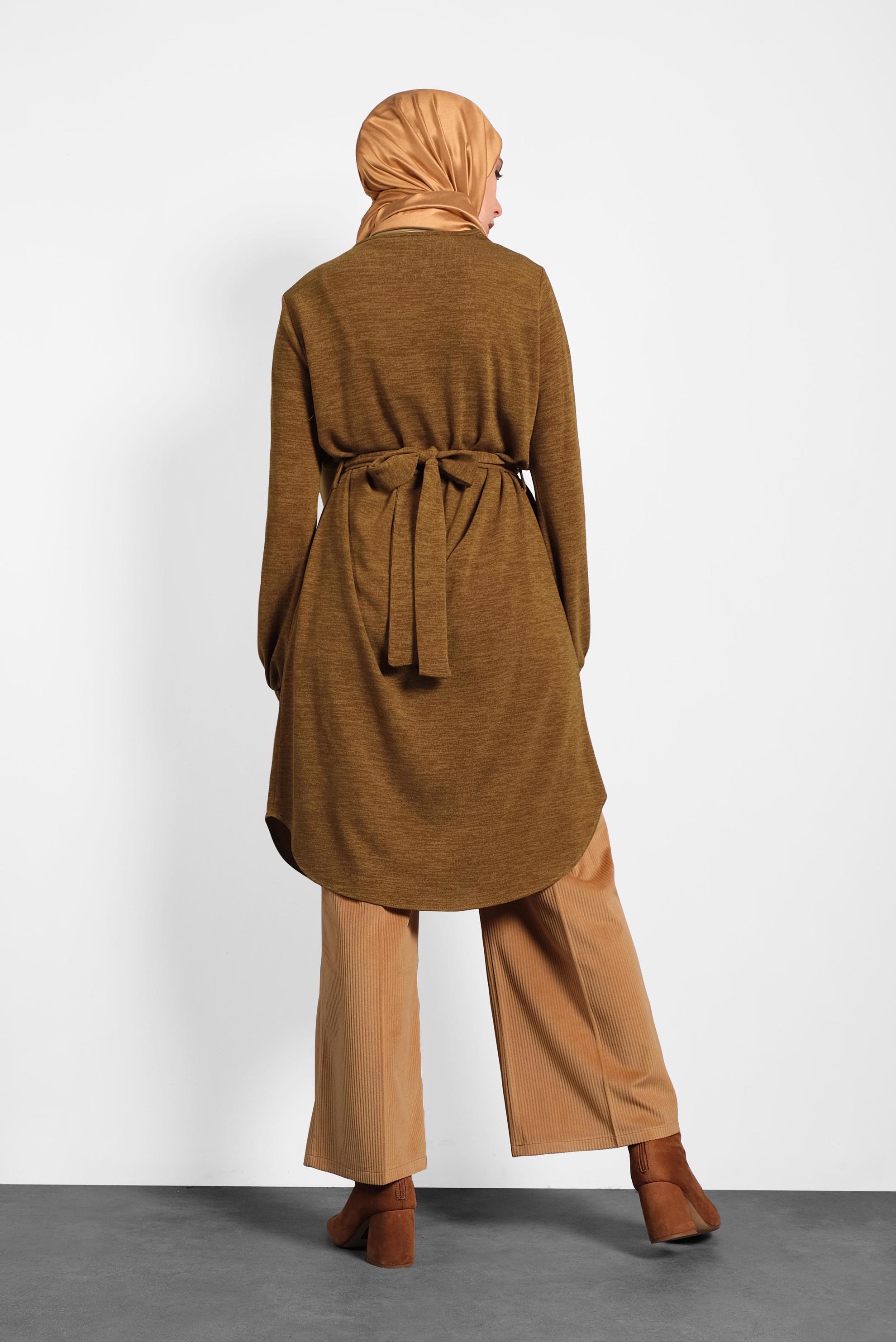 Hijab clothing BROWN WIDE CUT CORDUROY TROUSERS 70033 