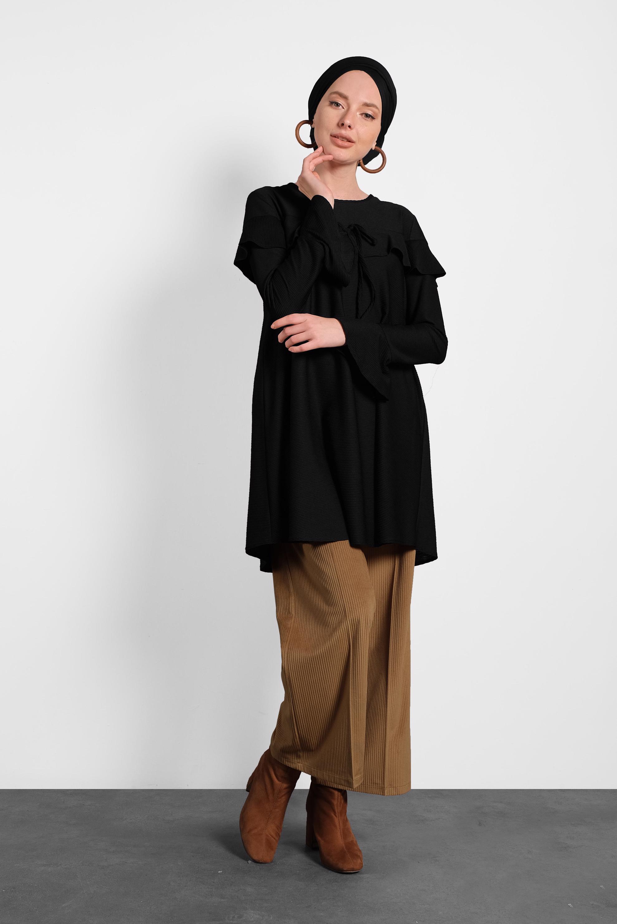 Hijab clothing TABA WIDE CUT CORDUROY TROUSERS 70033 