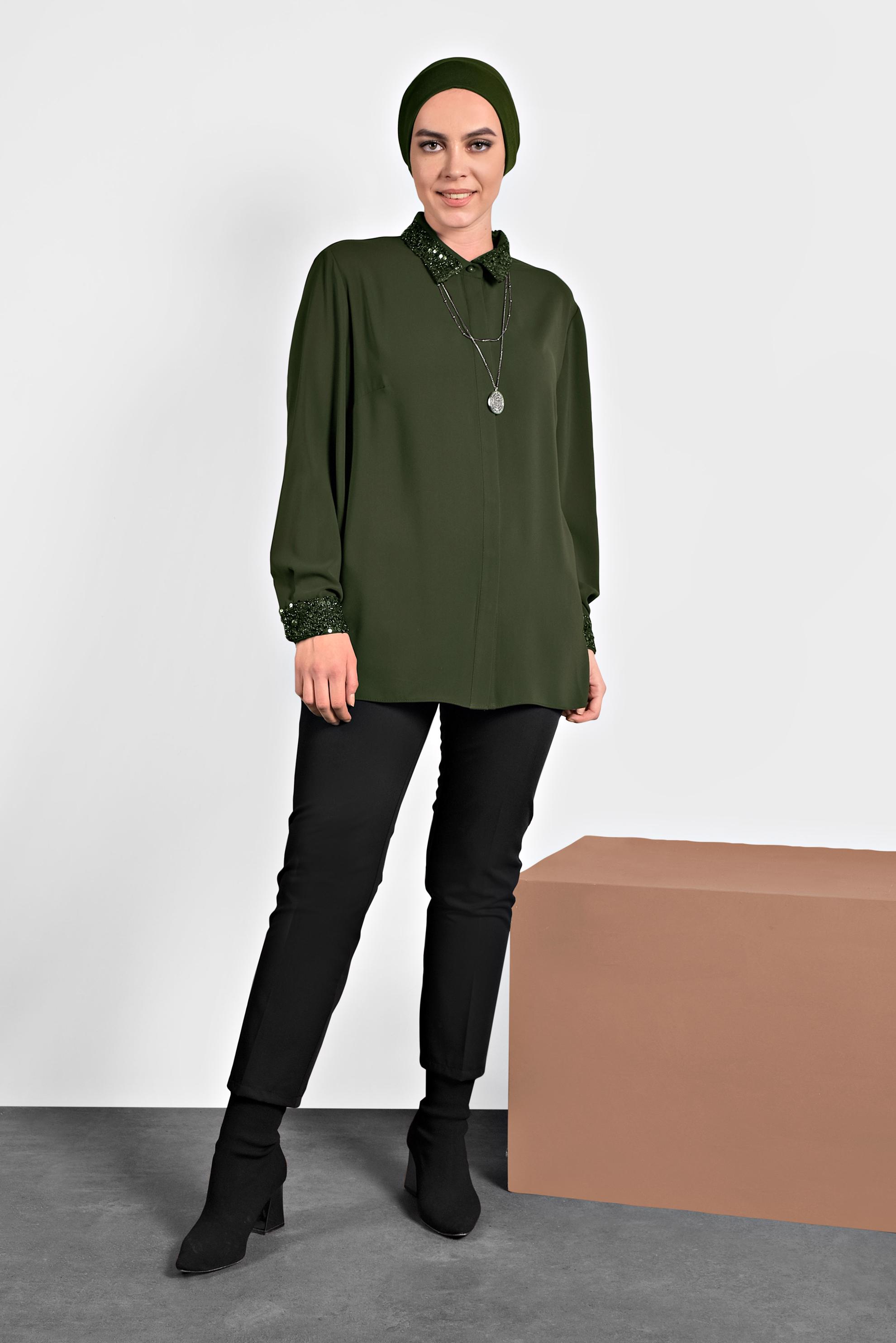 Vêtements hijab NOIR PANTALON À CLASSIQUE 70037 