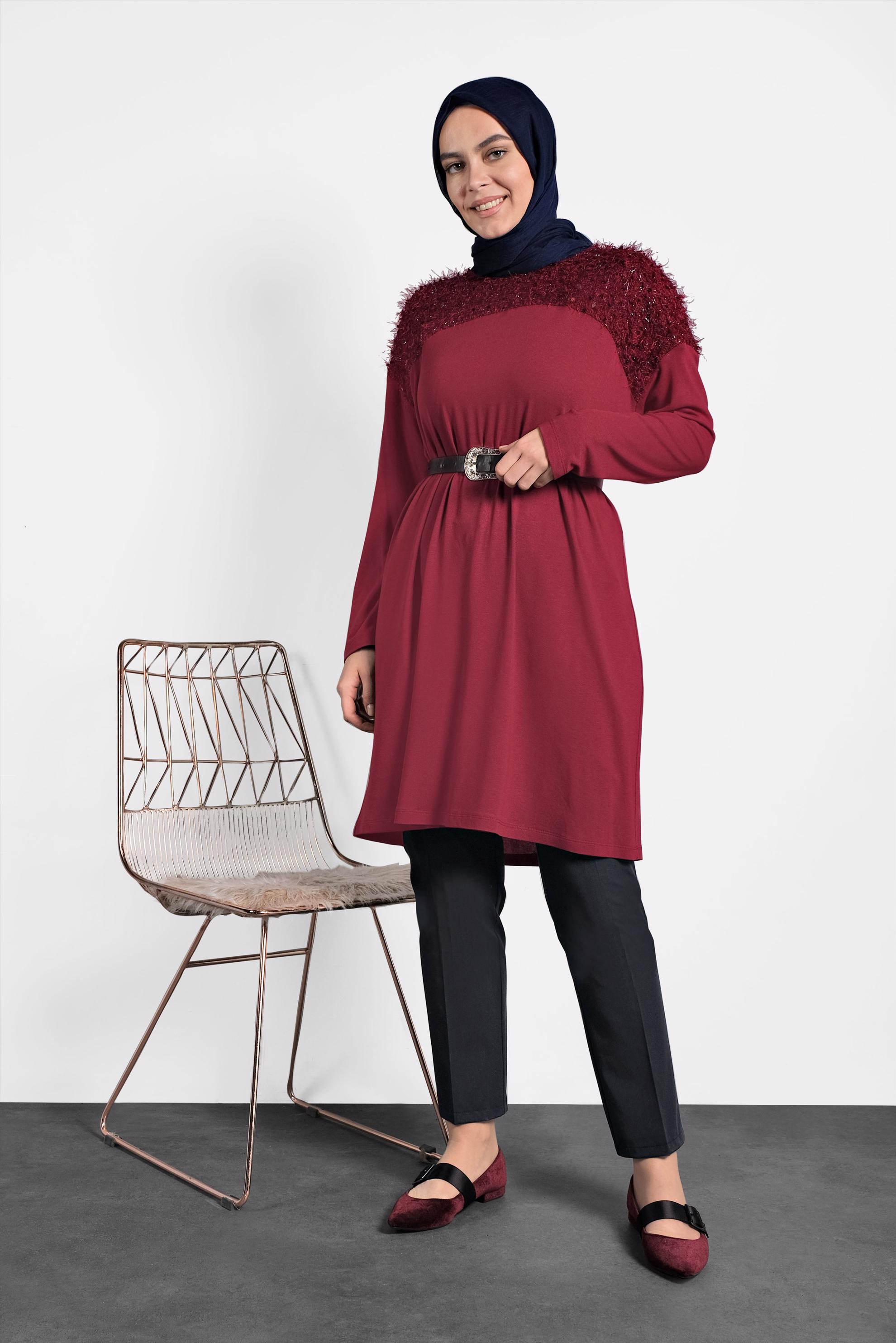 Vêtements hijab BLEU MARINE PANTALON À CLASSIQUE 70037 