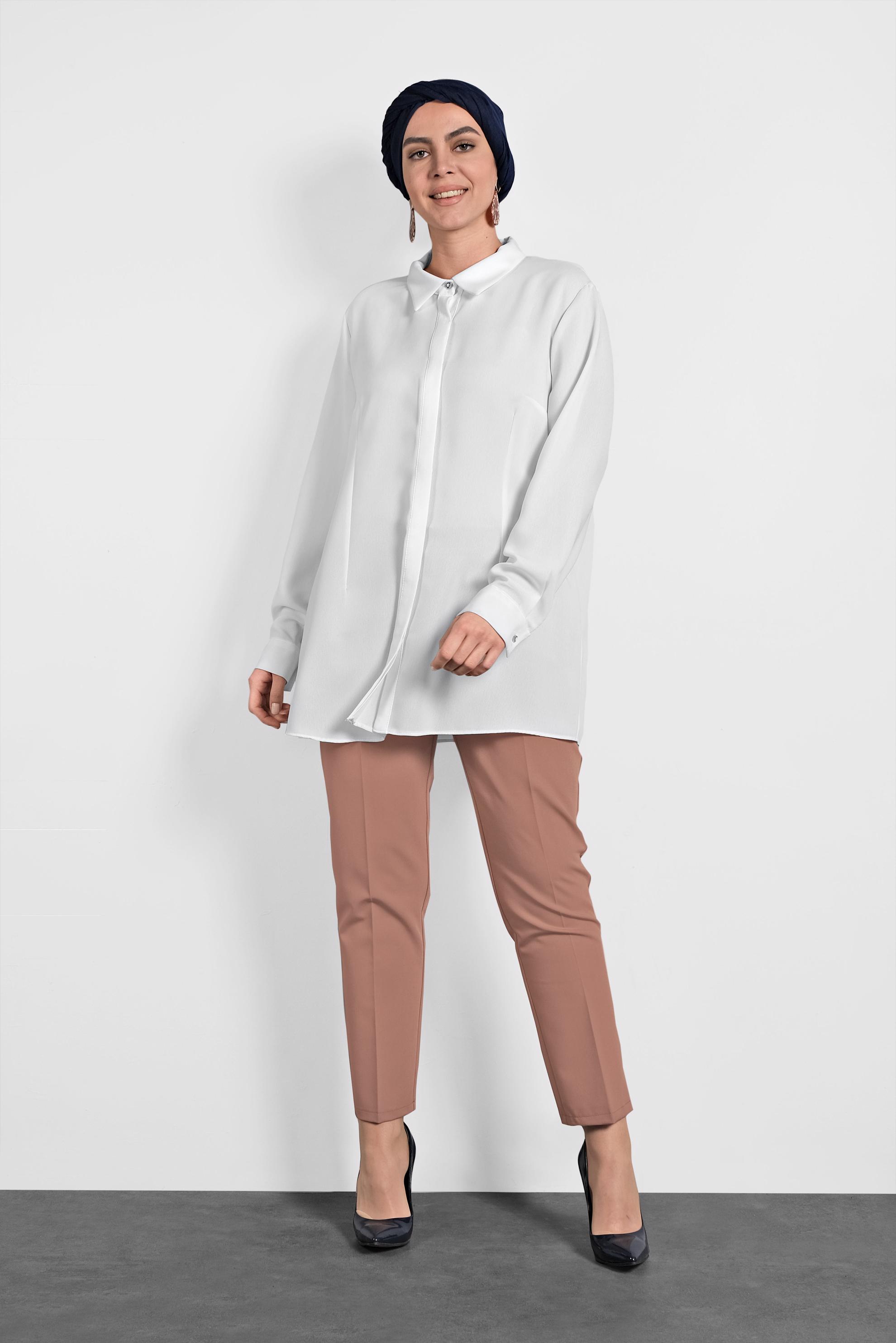 Tesettür giyim KAHVE KLASİK PANTOLON 70037