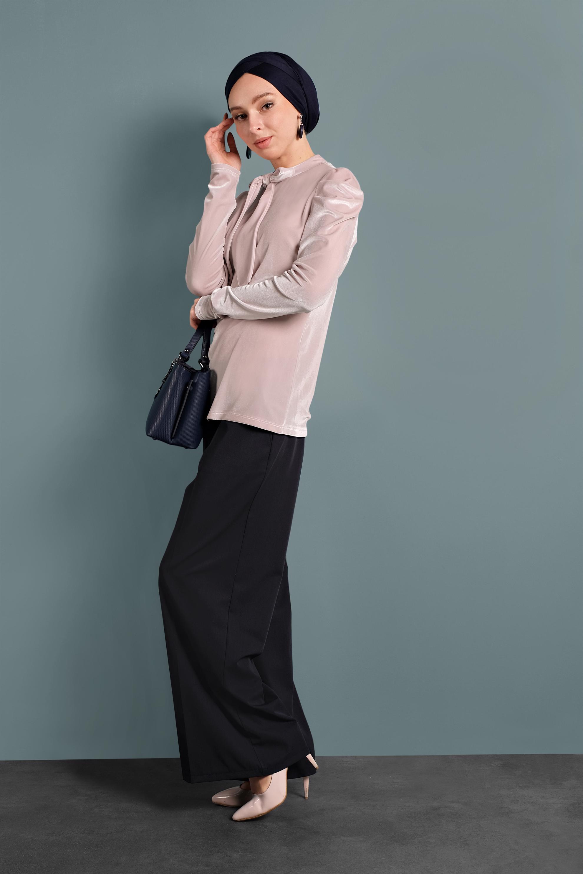 Hijab clothing NAVY BLUE WIDE LEG PANTS 70038 