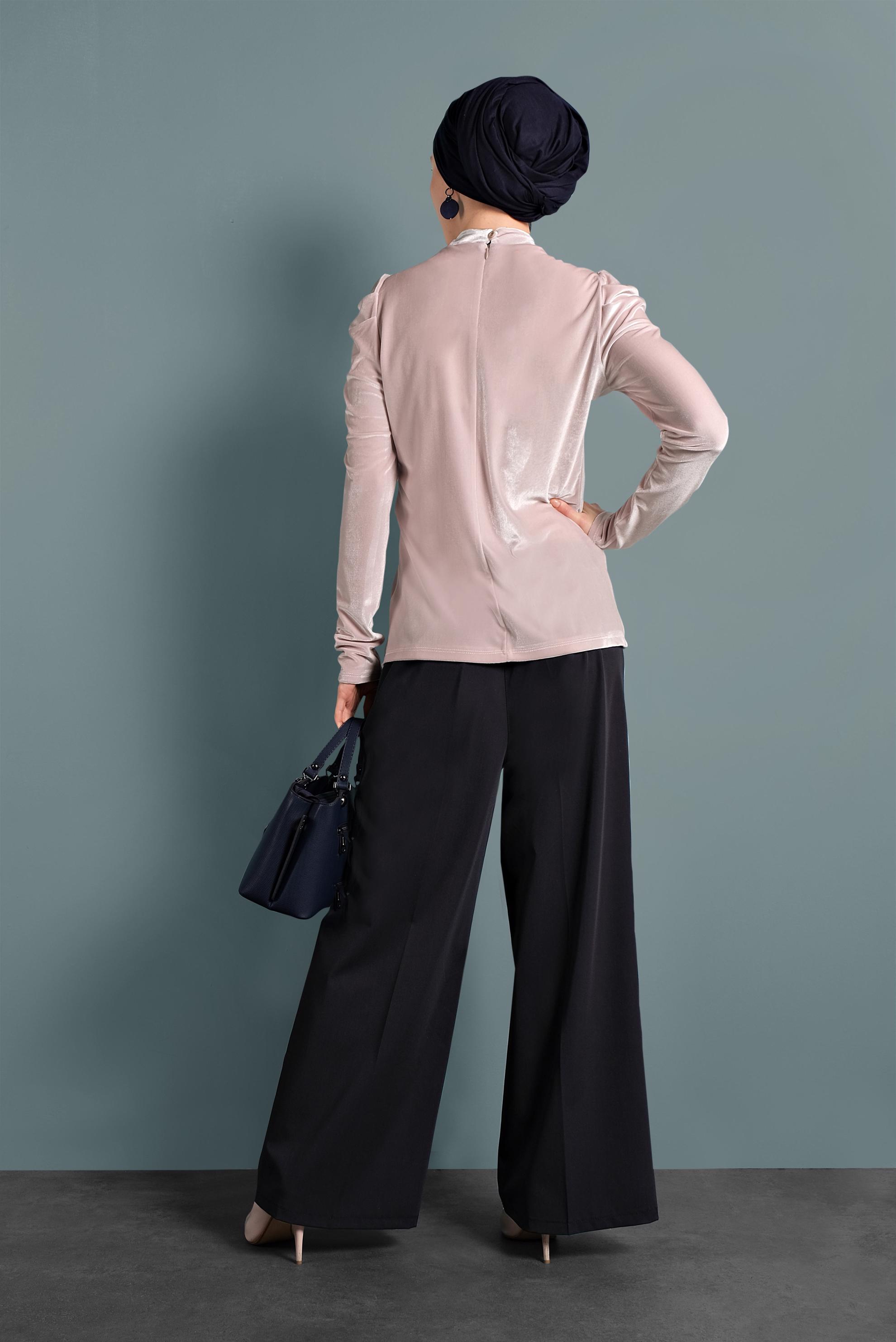 Hijab clothing NAVY BLUE WIDE LEG PANTS 70038 