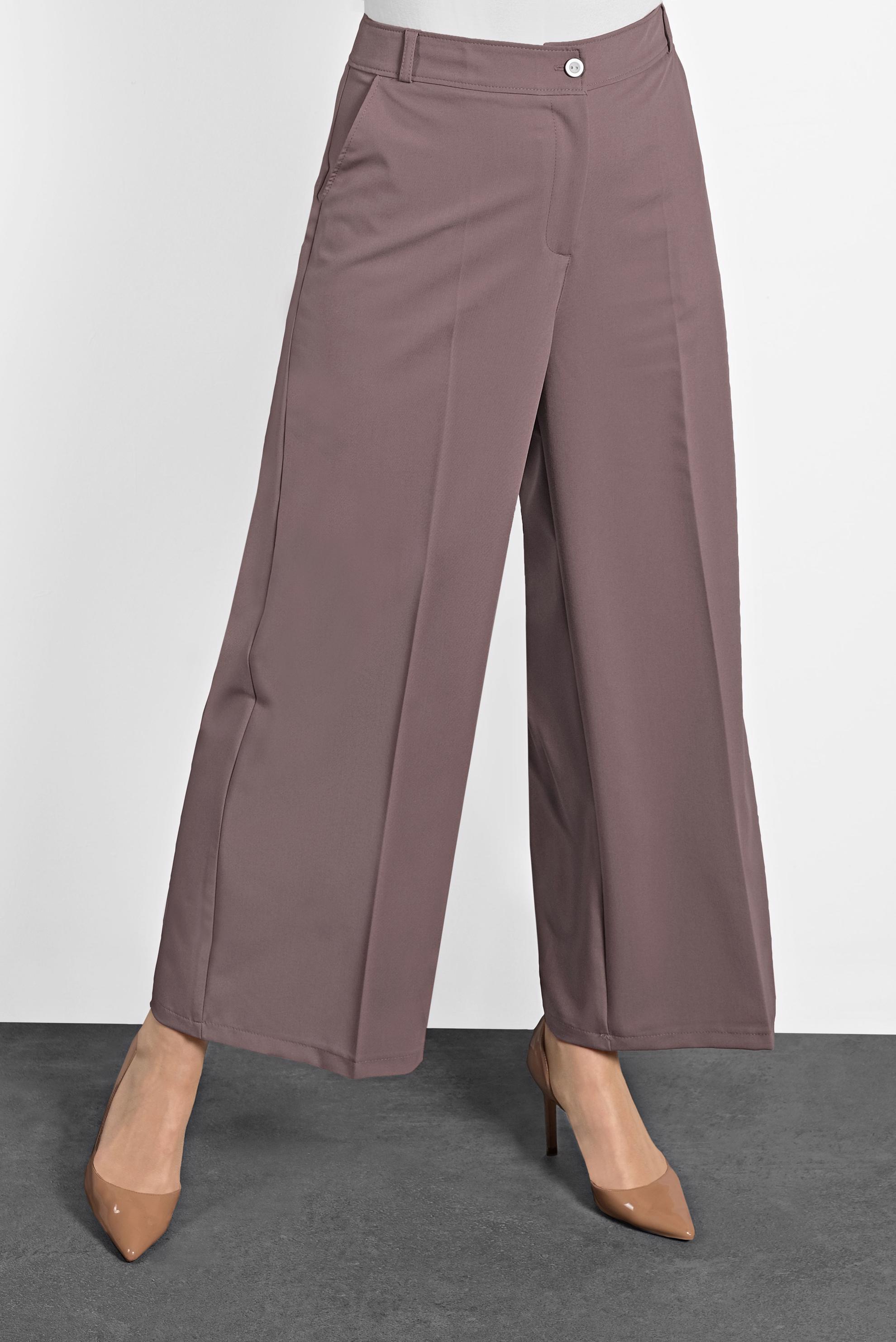 Tesettür giyim VİZON BOL KESİM PANTOLON 70038