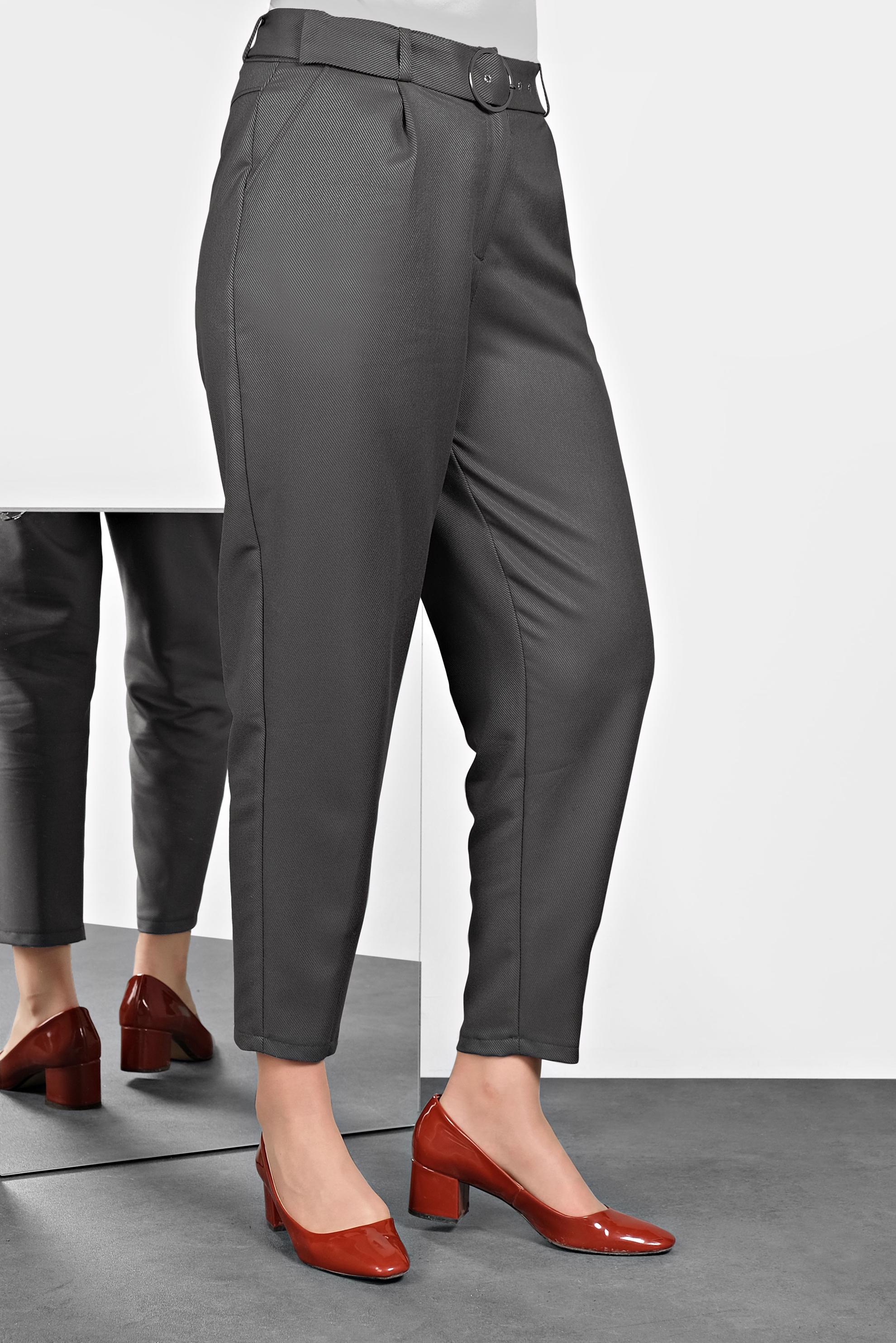 Tesettür giyim GRİ HAVUÇ PANTOLON 70039 