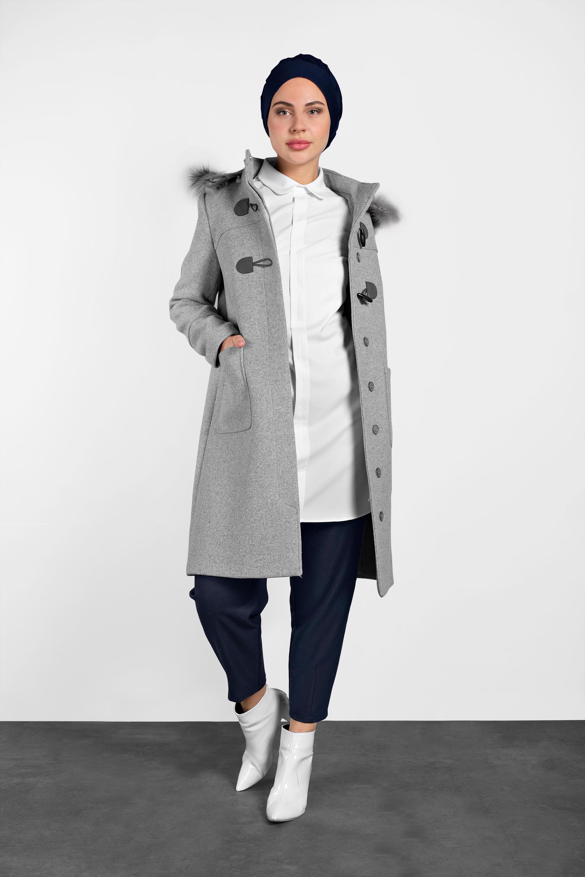 Tesettür giyim LACİVERT HAVUÇ PANTOLON 70039 