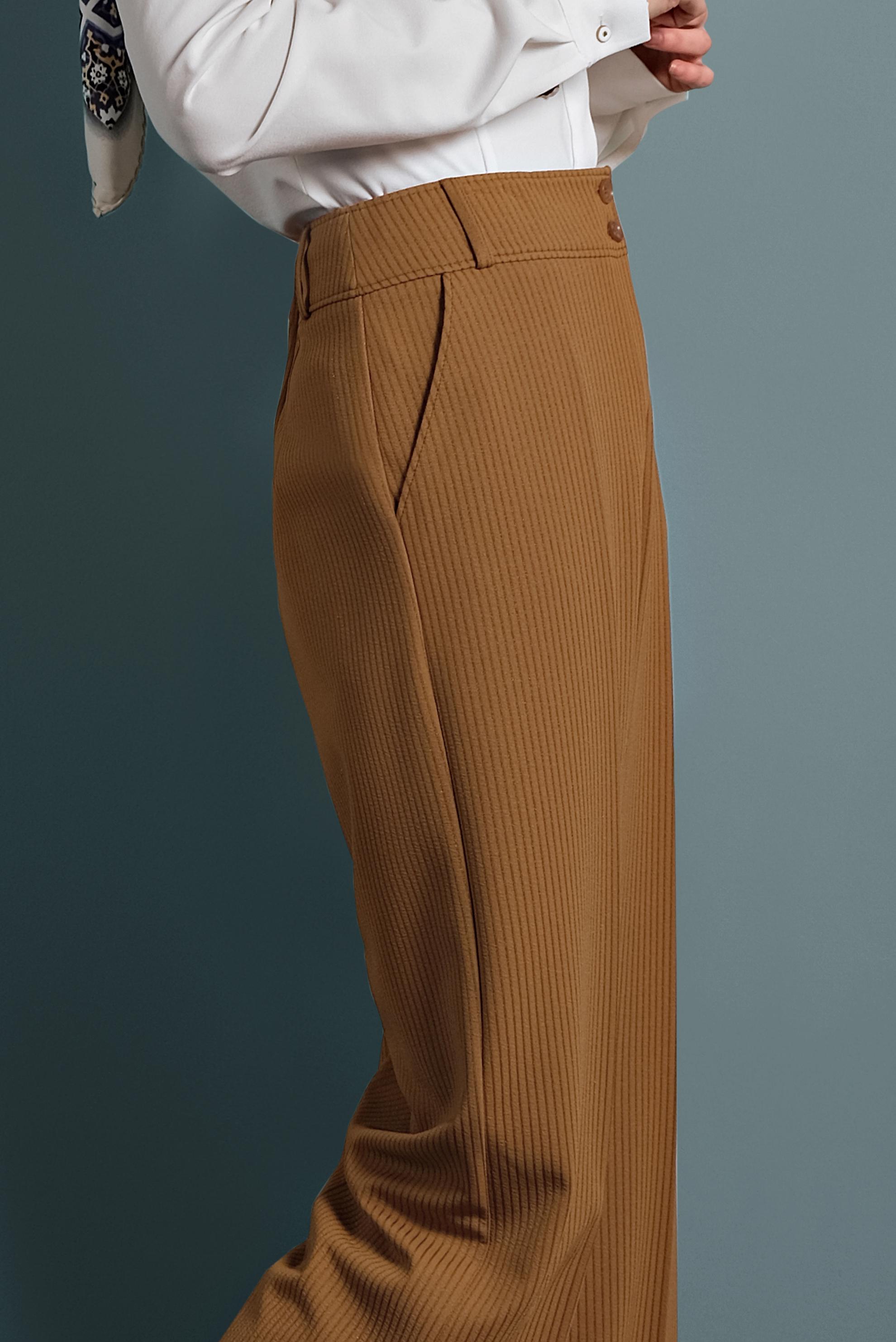 Tesettür giyim KAHVE BOL PAÇA PANTOLON 70040 