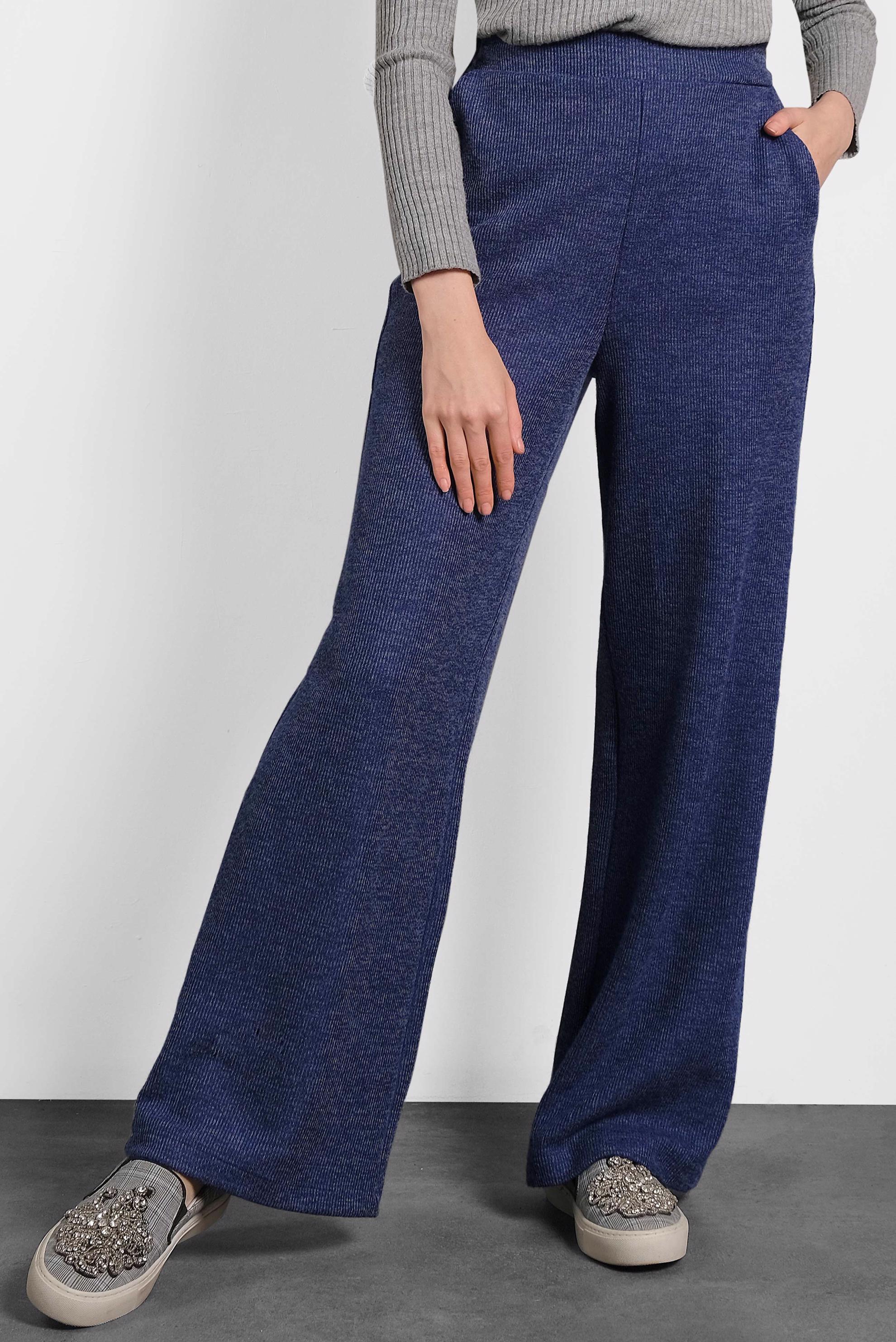 Tesettür giyim LACİVERT BELİ LASTİKLİ ÖRME PANTOLON 70041