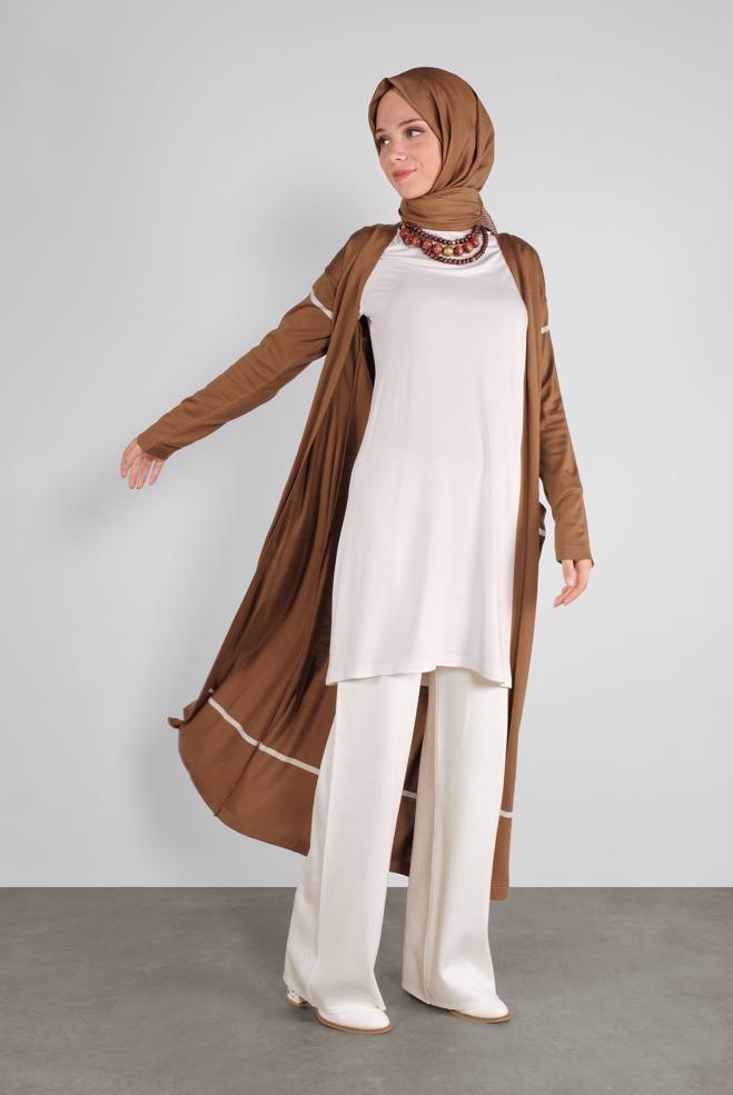 Vêtements hijab  PANTALON EN TRICOT À HAUTE-TAILLE 70120  - ALVİNA