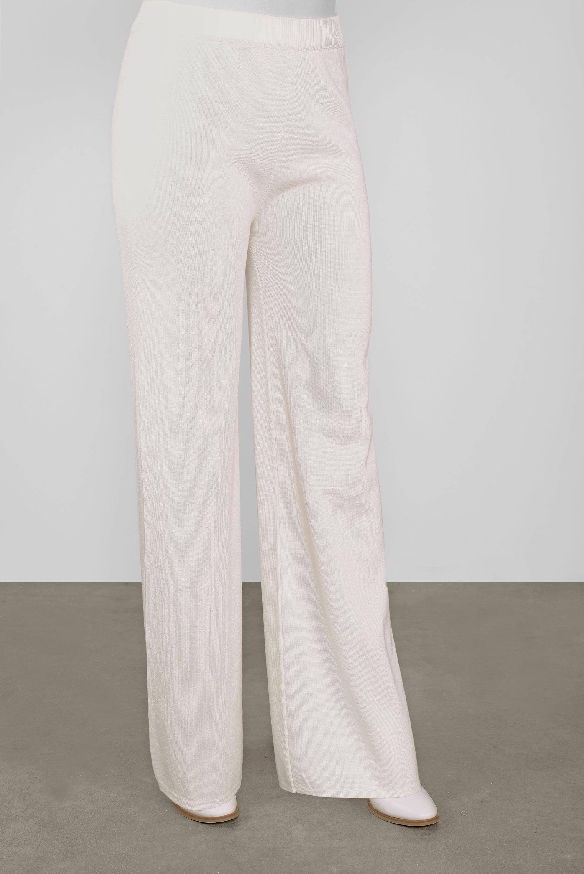 Vêtements hijab BLANC PANTALON EN TRICOT À HAUTE-TAILLE 70120 