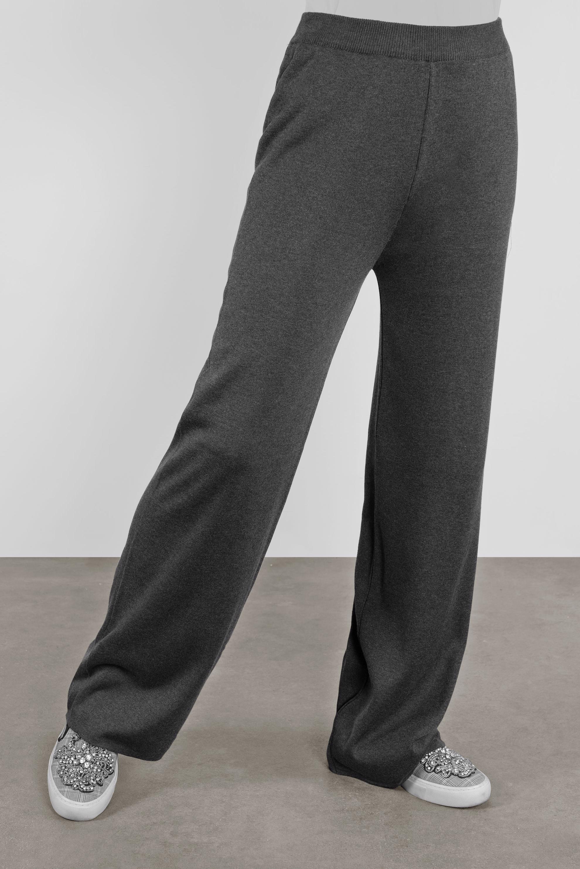 Tesettür giyim GRİ YÜKSEK BEL TRİKO PANTOLON 70120