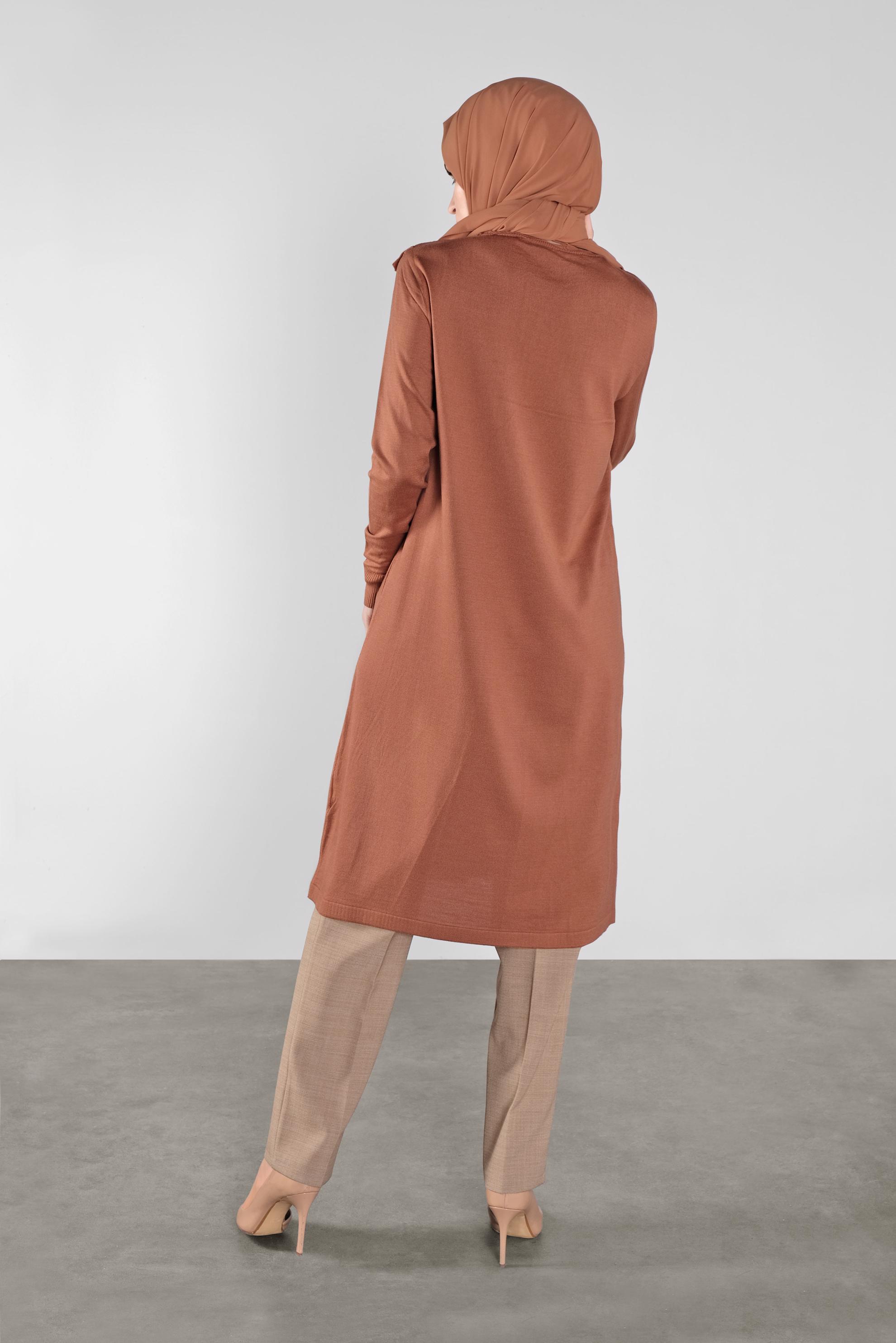 Tesettür giyim KAHVE KLASİK HAVUÇ PANTOLON 70123