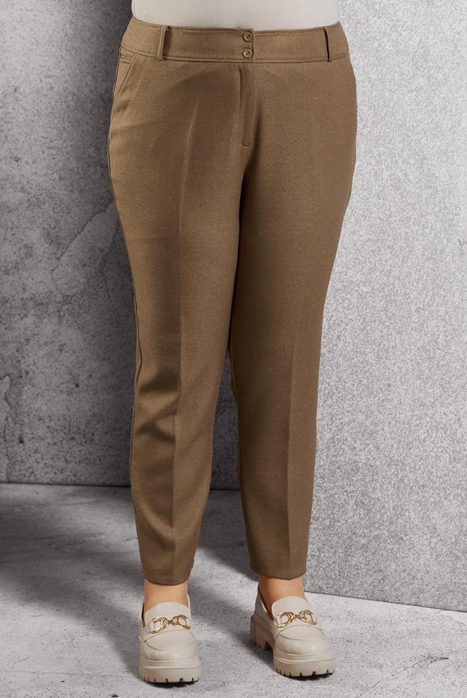 Vêtements hijab BRUN PANTALON TAILLE MI-HAUTE 70124  - ALVİNA