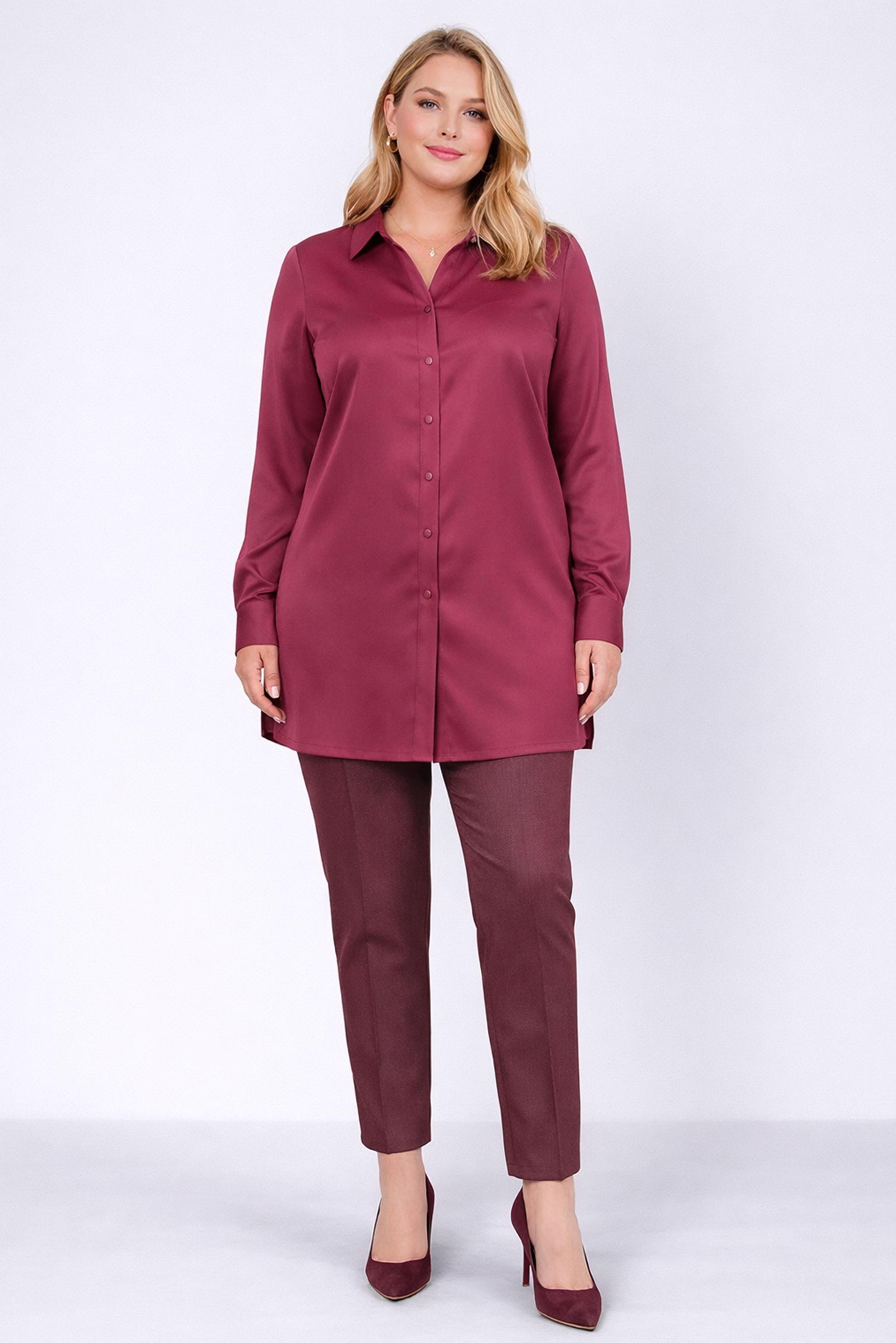 Tesettür giyim MÜRDÜM BÜYÜK BEDEN PANTOLON 70124 