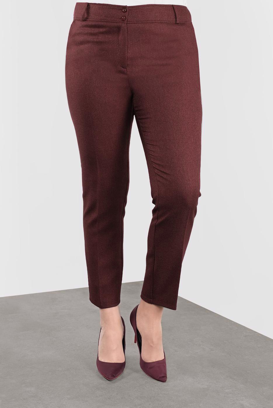 Tesettür giyim KAHVE BÜYÜK BEDEN PANTOLON 70124 