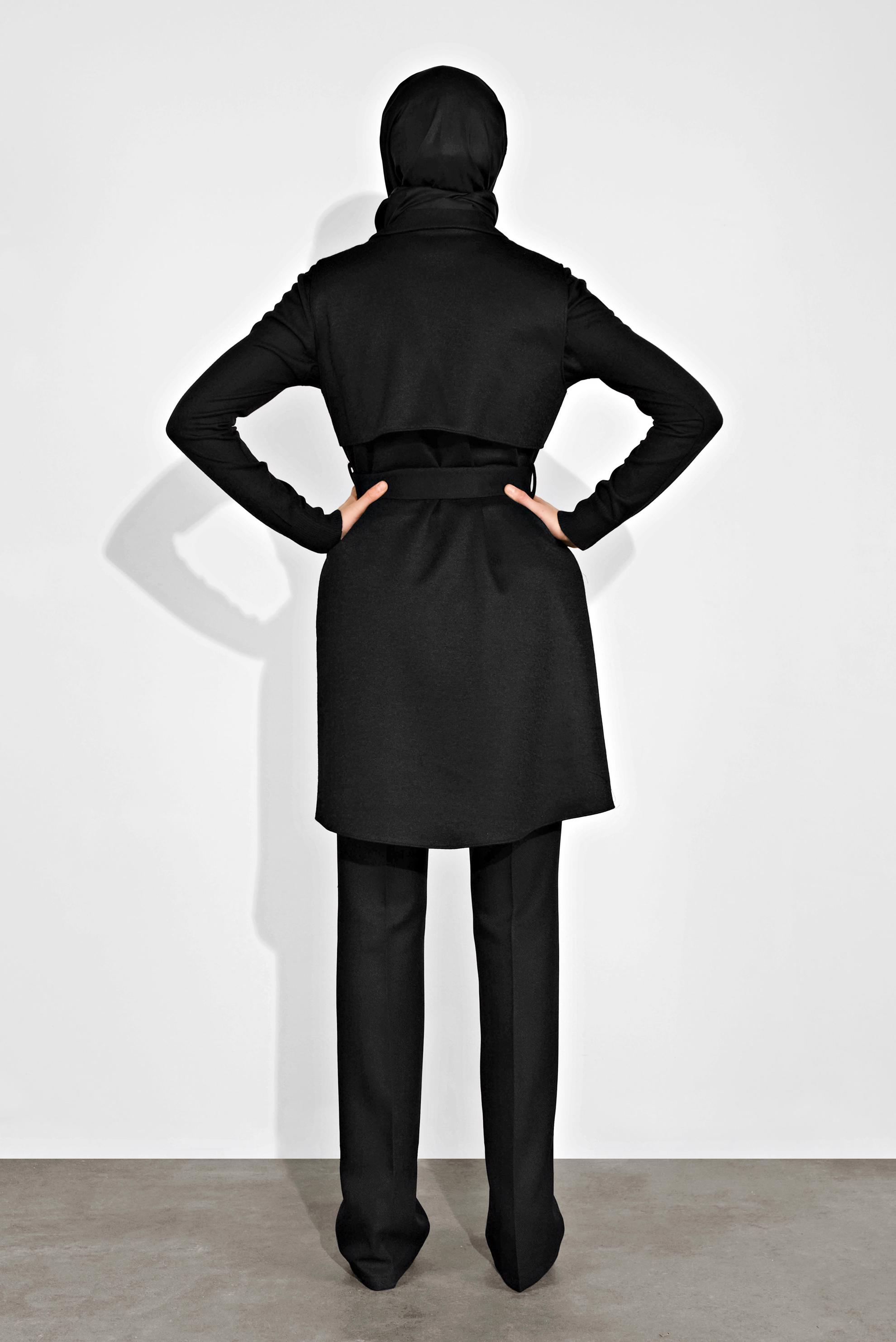 Tesettür giyim SİYAH BOL PAÇA PANTOLON 70125