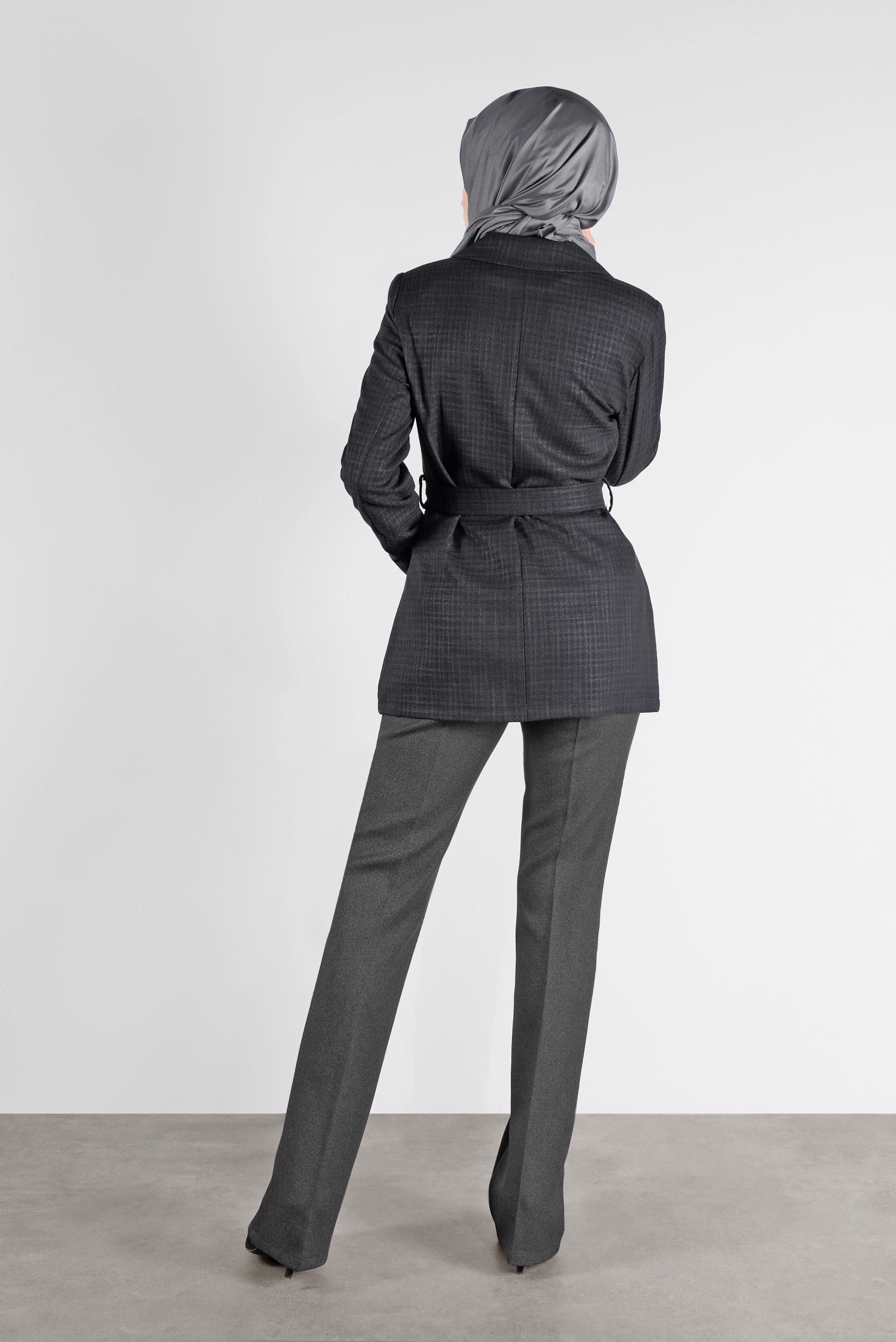 Tesettür giyim GRİ BOL PAÇA PANTOLON 70125