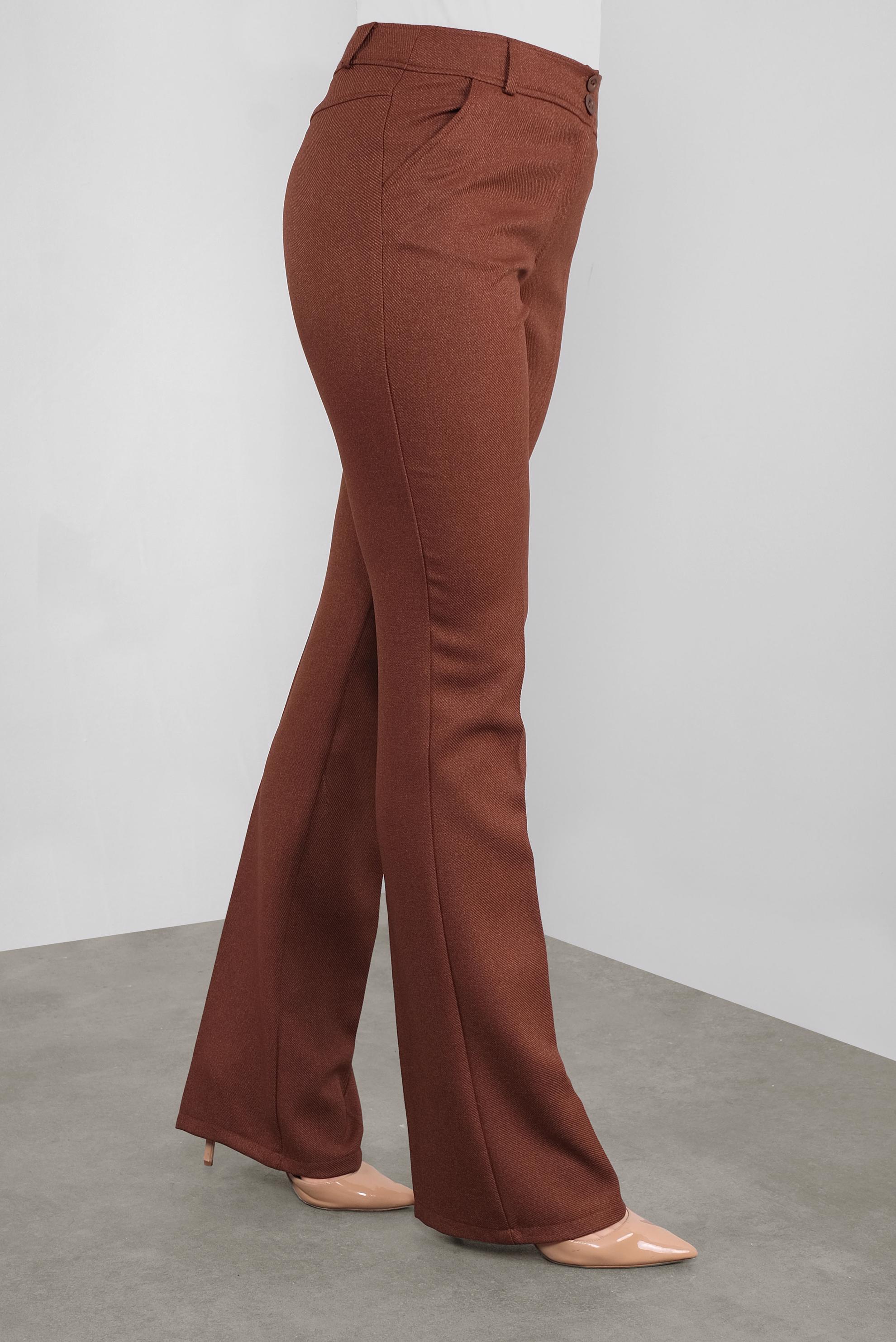 Hijab clothing BROWN WIDE-LEG TROUSERS 70125 