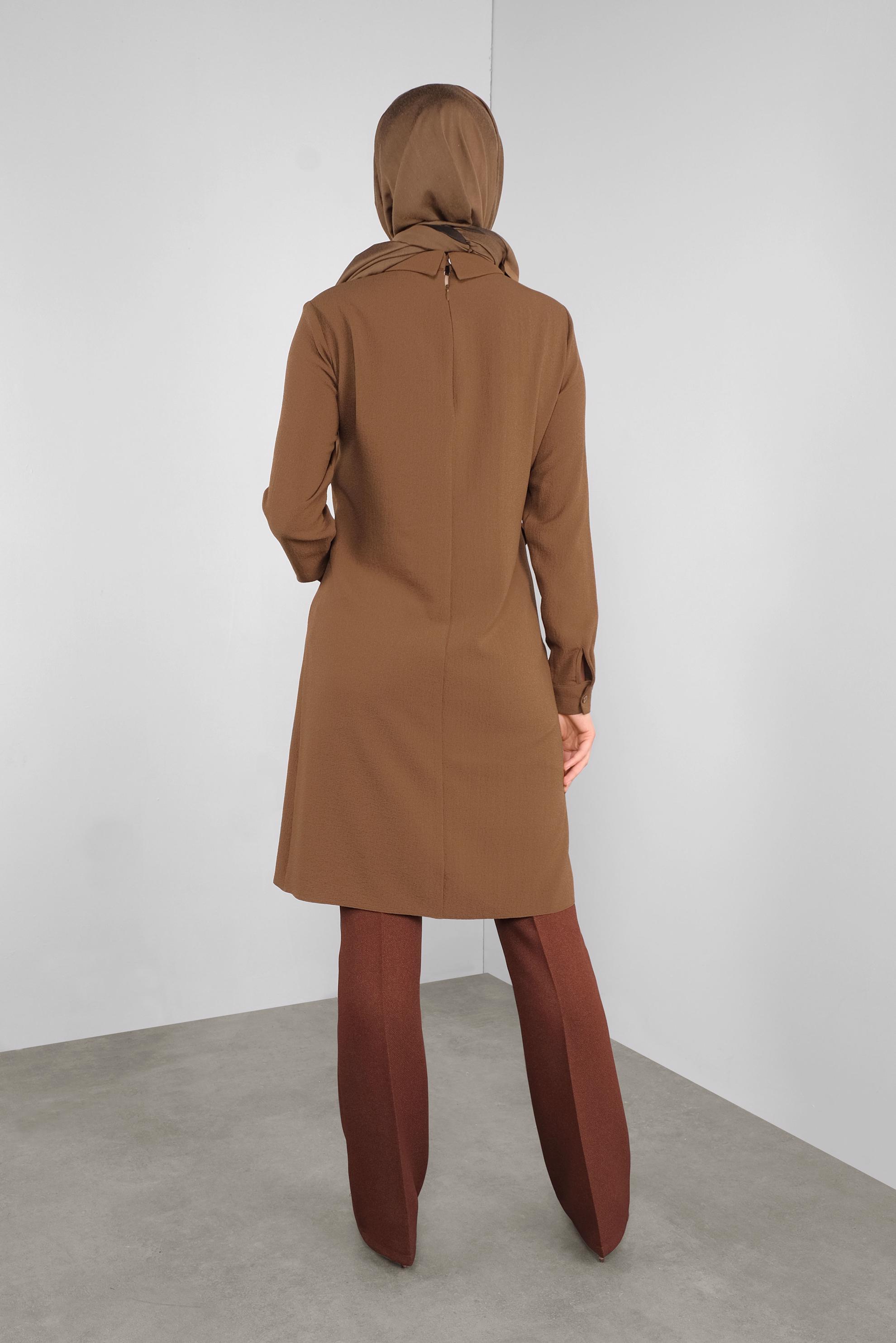 Hijab clothing BROWN WIDE-LEG TROUSERS 70125 