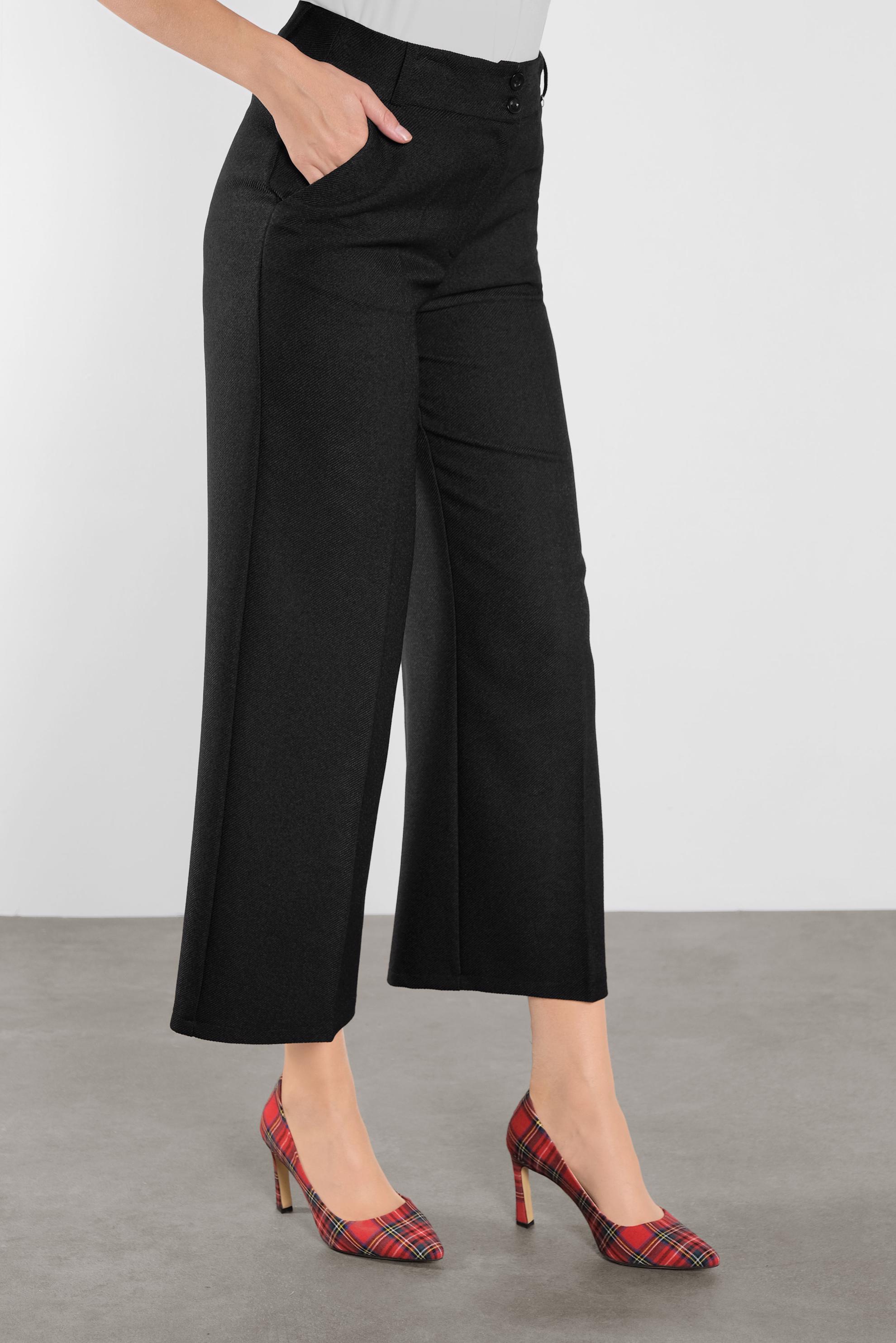 Tesettür giyim SİYAH GENİŞ PAÇA PANTOLON 70126