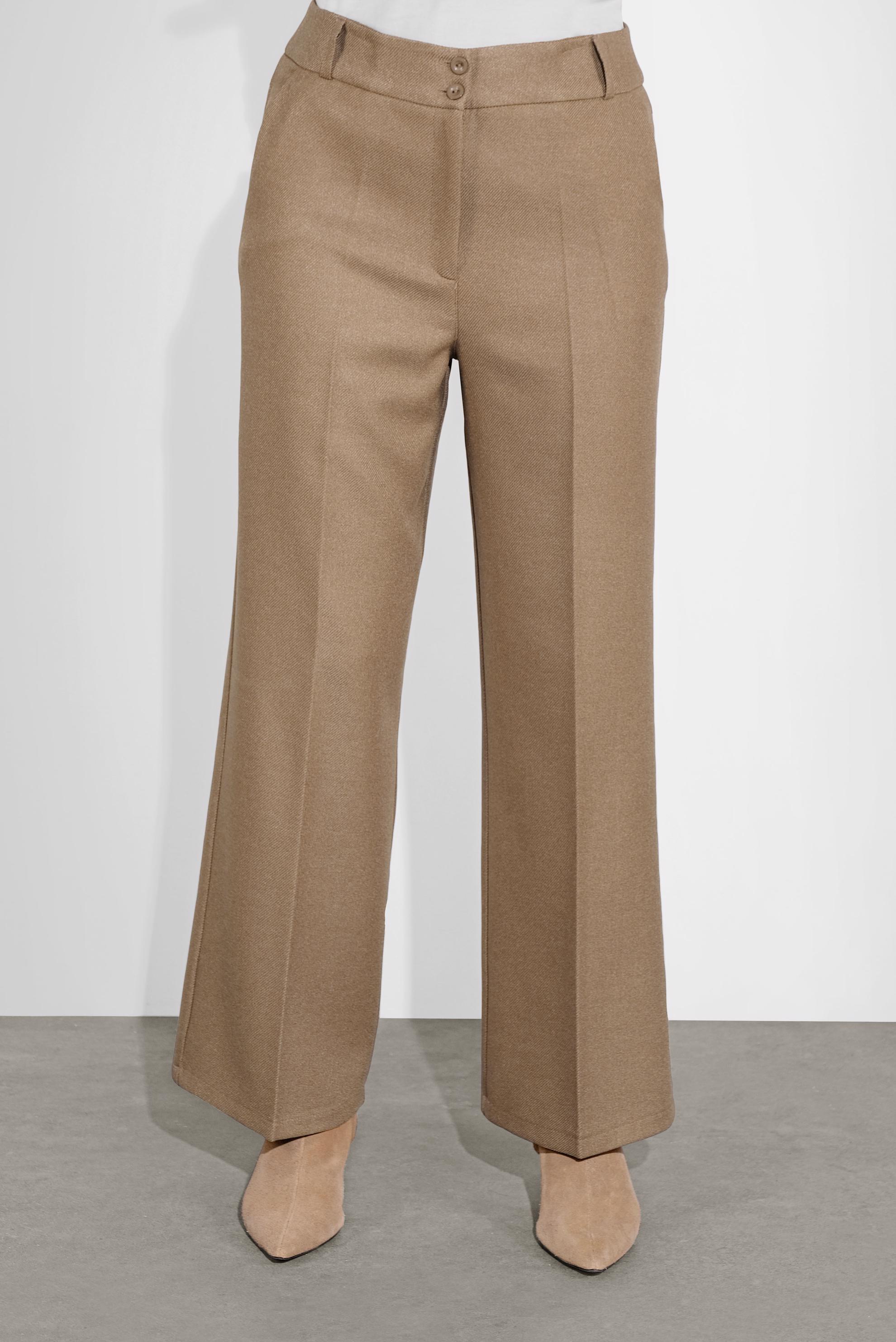 Tesettür giyim KAHVE GENİŞ PAÇA PANTOLON 70126