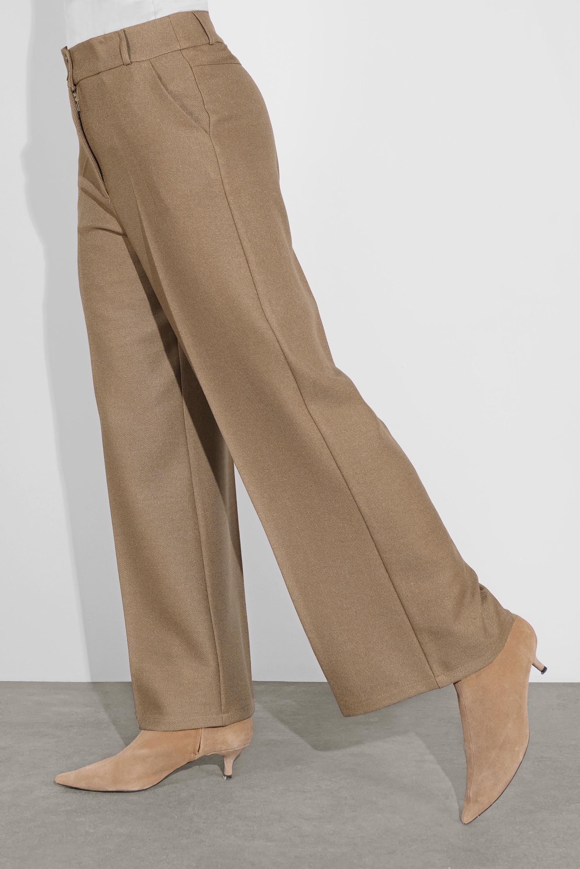 Tesettür giyim KAHVE GENİŞ PAÇA PANTOLON 70126