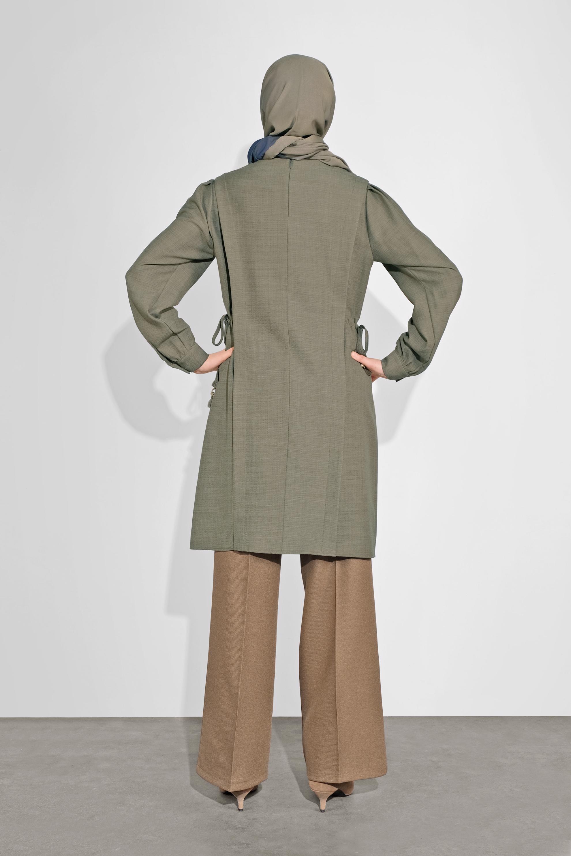 Tesettür giyim KAHVE GENİŞ PAÇA PANTOLON 70126