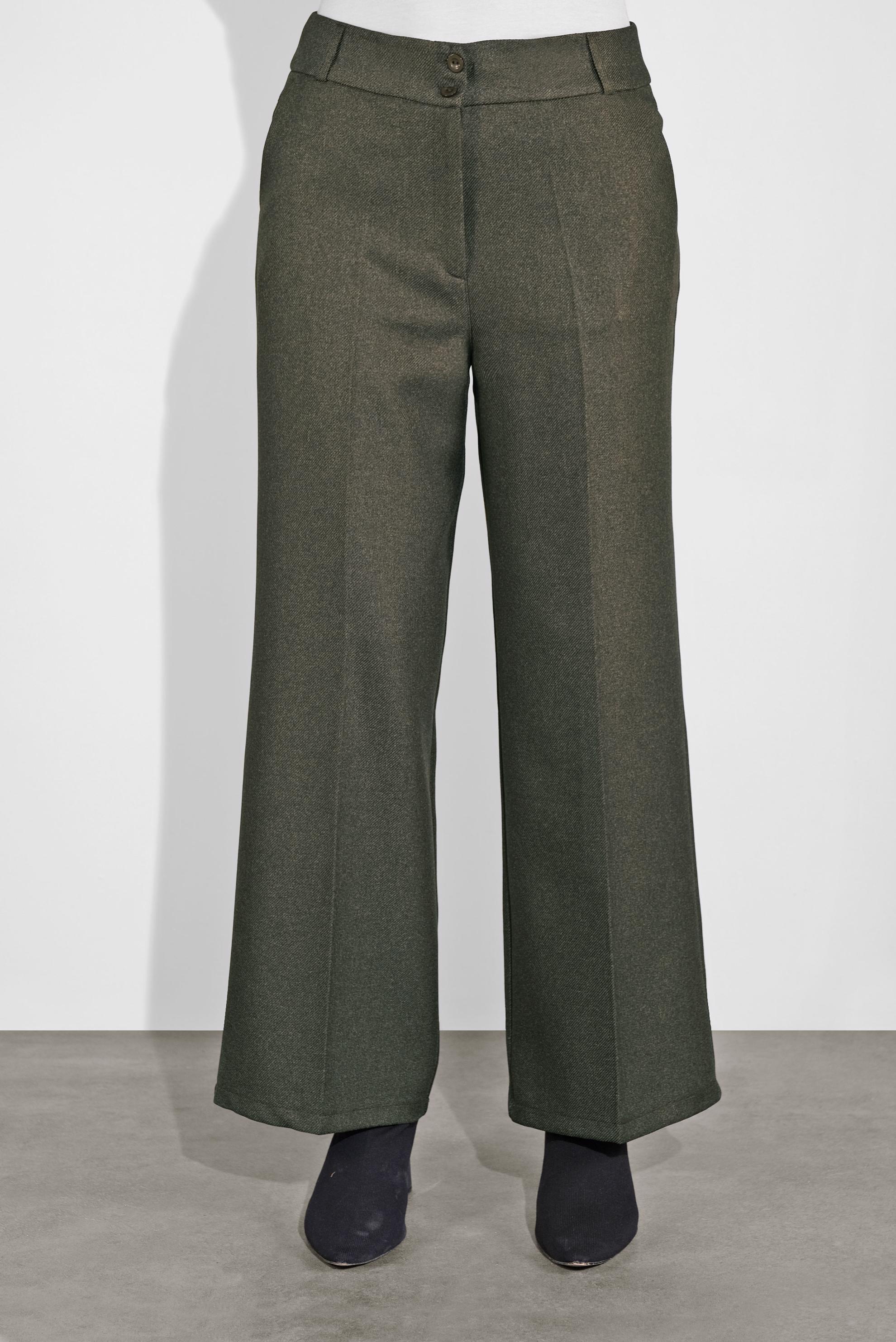 Tesettür giyim HAKİ GENİŞ PAÇA PANTOLON 70126