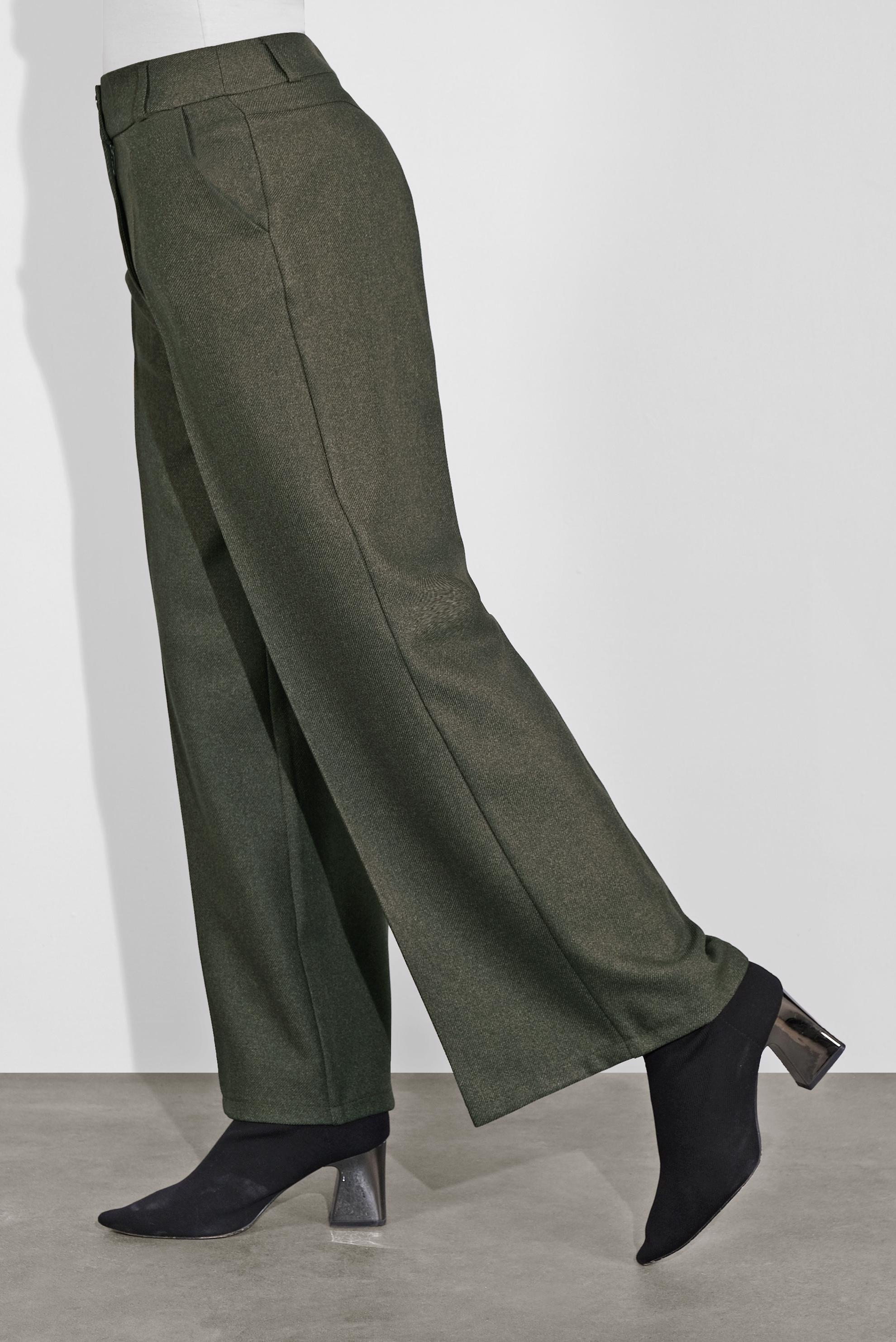 Tesettür giyim HAKİ GENİŞ PAÇA PANTOLON 70126