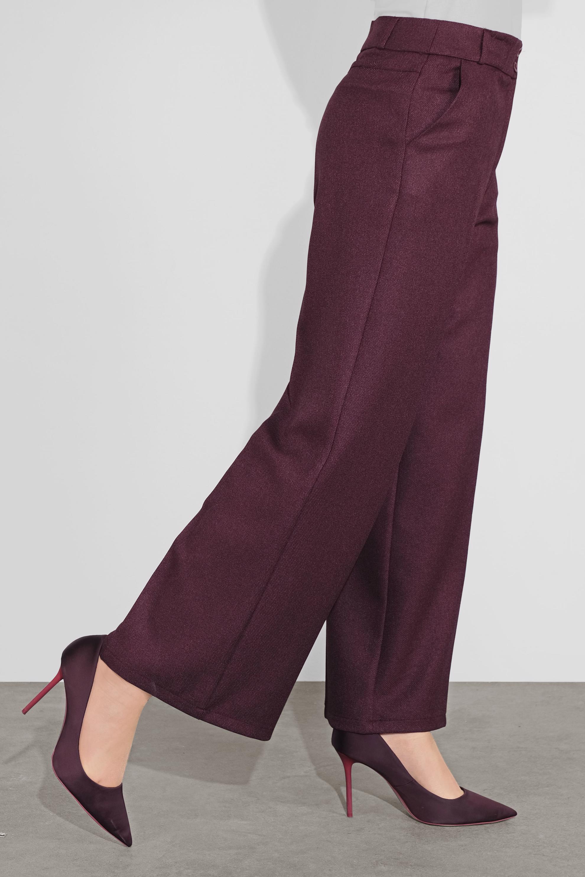 Tesettür giyim MÜRDÜM GENİŞ PAÇA PANTOLON 70126