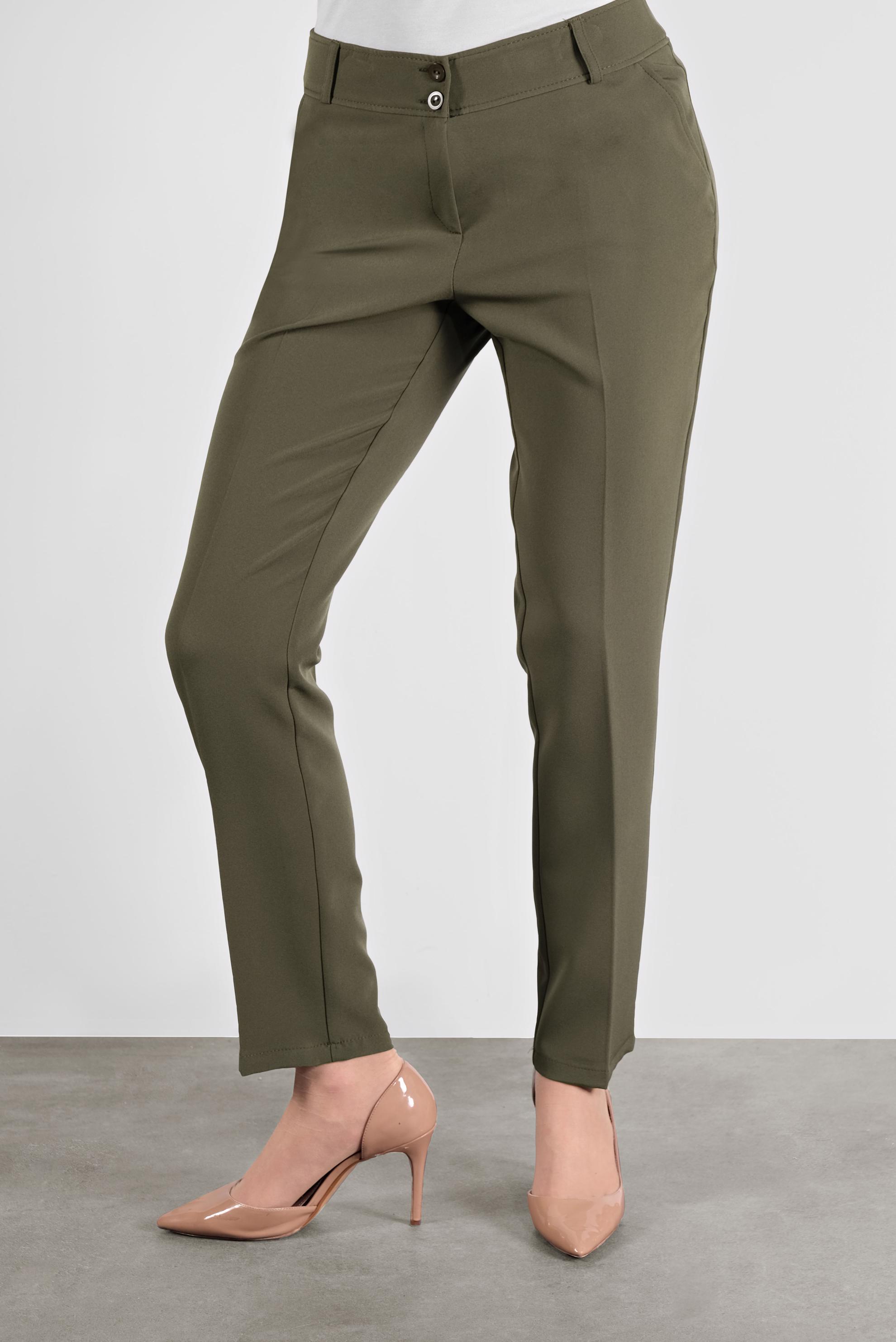 Tesettür giyim HAKİ KLASİK KESİM PANTOLON 70127 