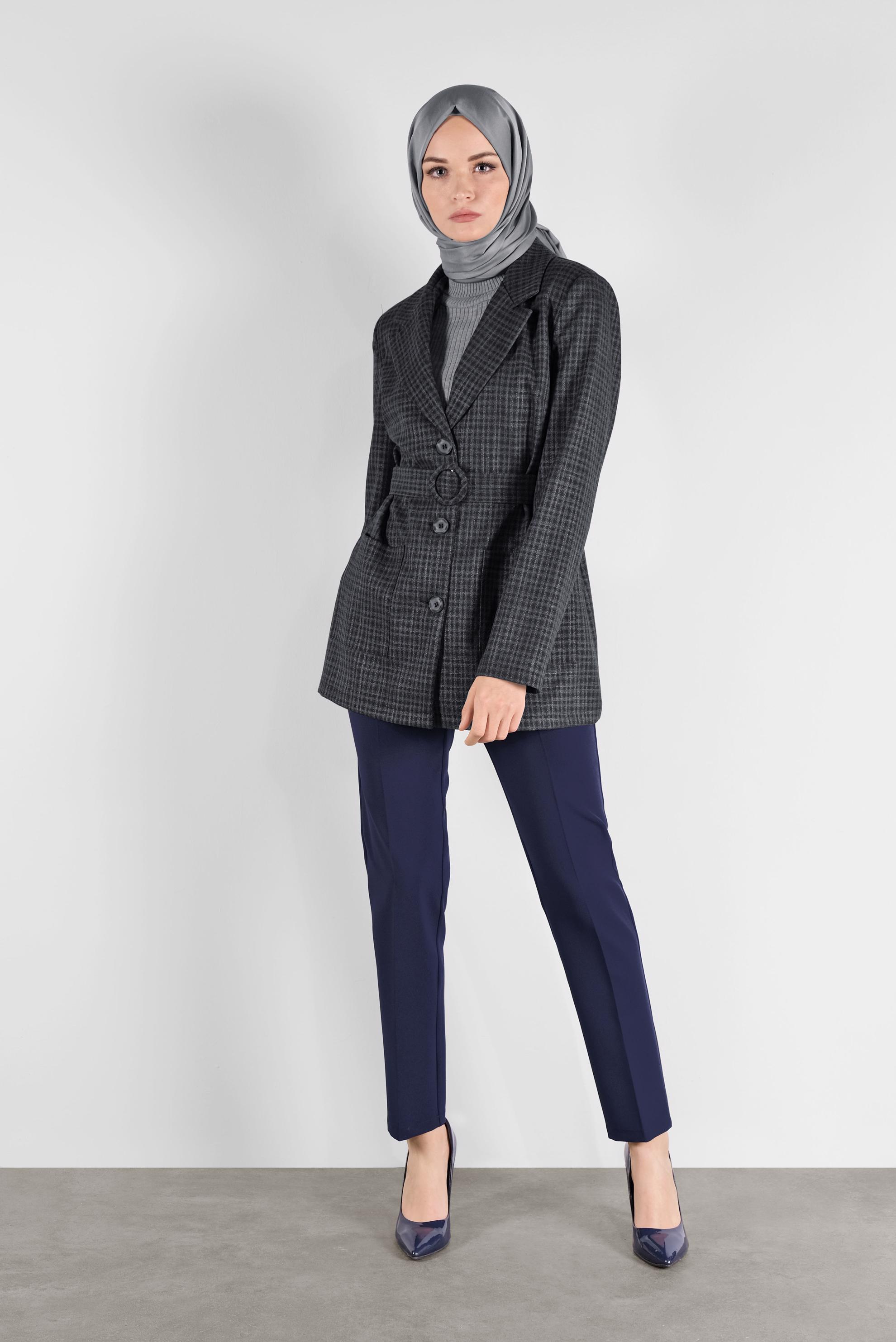 Tesettür giyim LACİVERT KLASİK KESİM PANTOLON 70127 