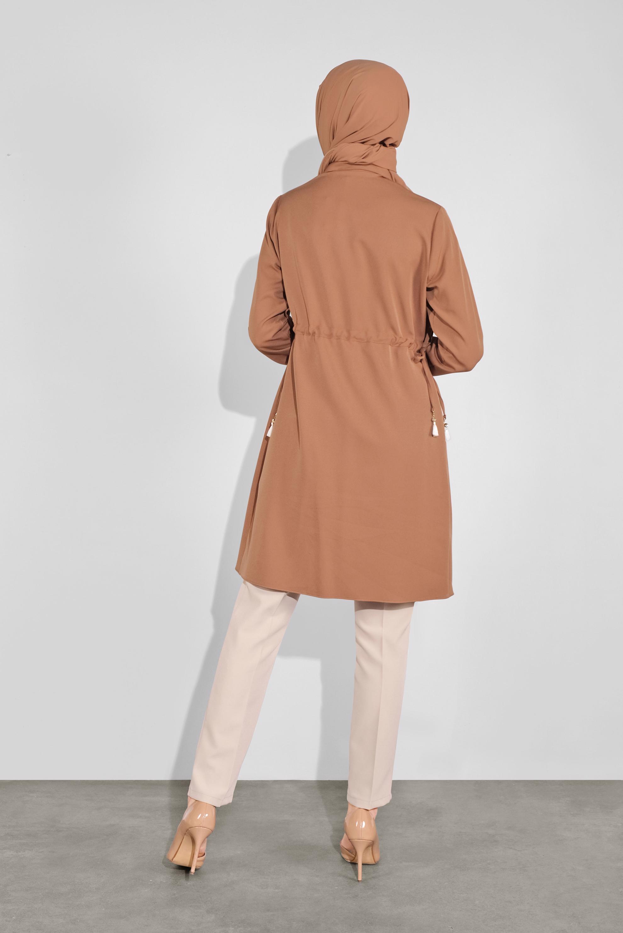 Tesettür giyim BEJ KLASİK KESİM PANTOLON 70127 