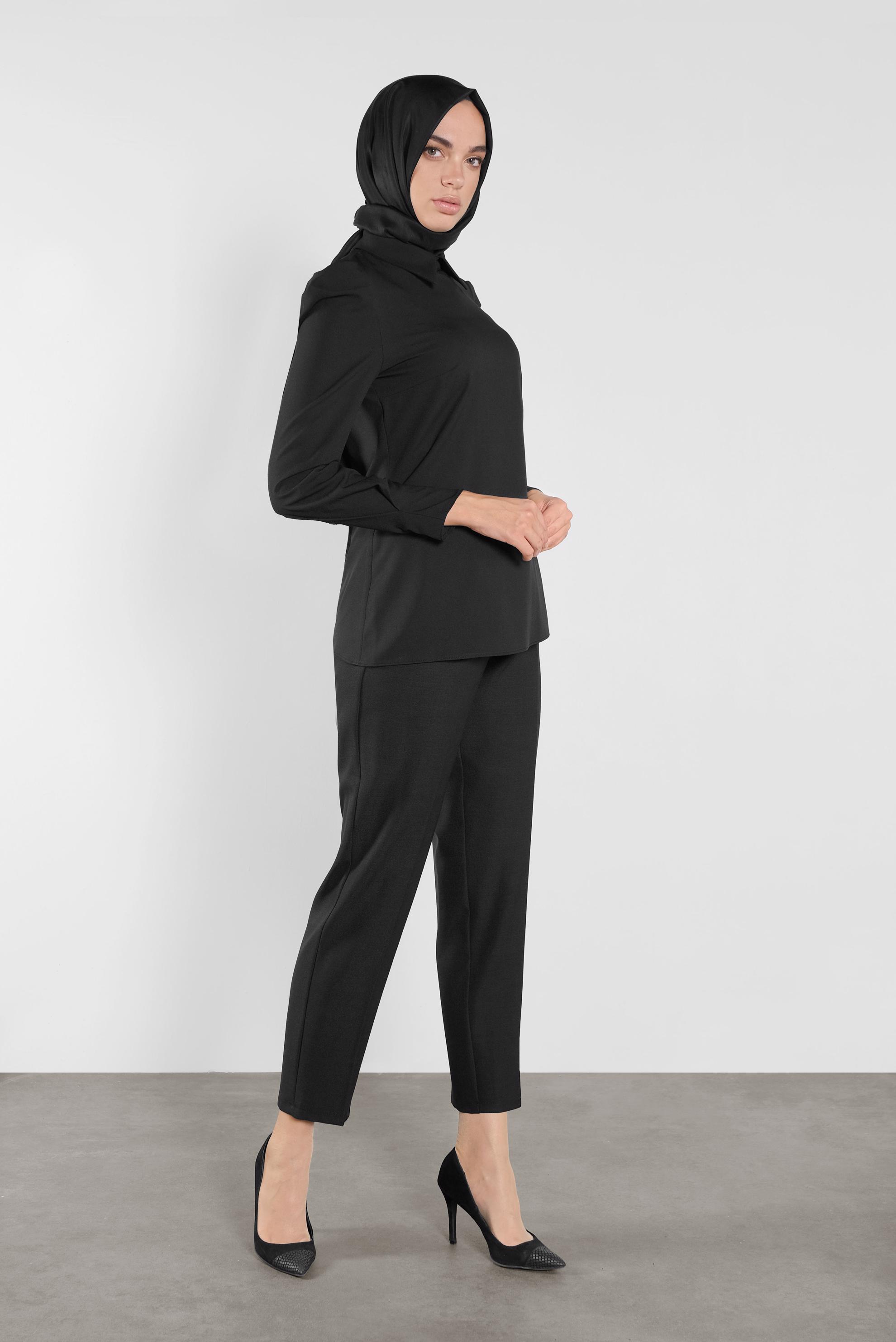 Tesettür giyim SİYAH KLASİK PANTOLON 70128