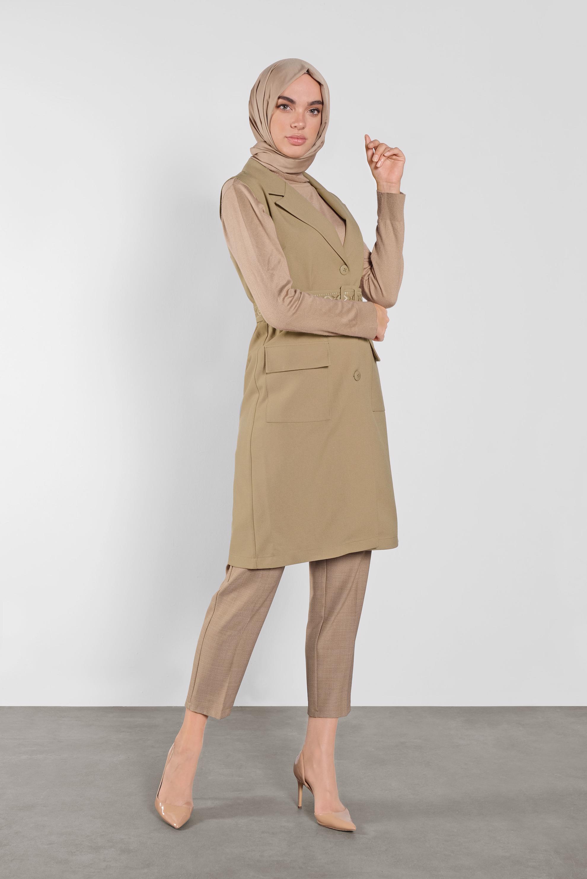 Tesettür giyim KAHVE KLASİK PANTOLON 70128