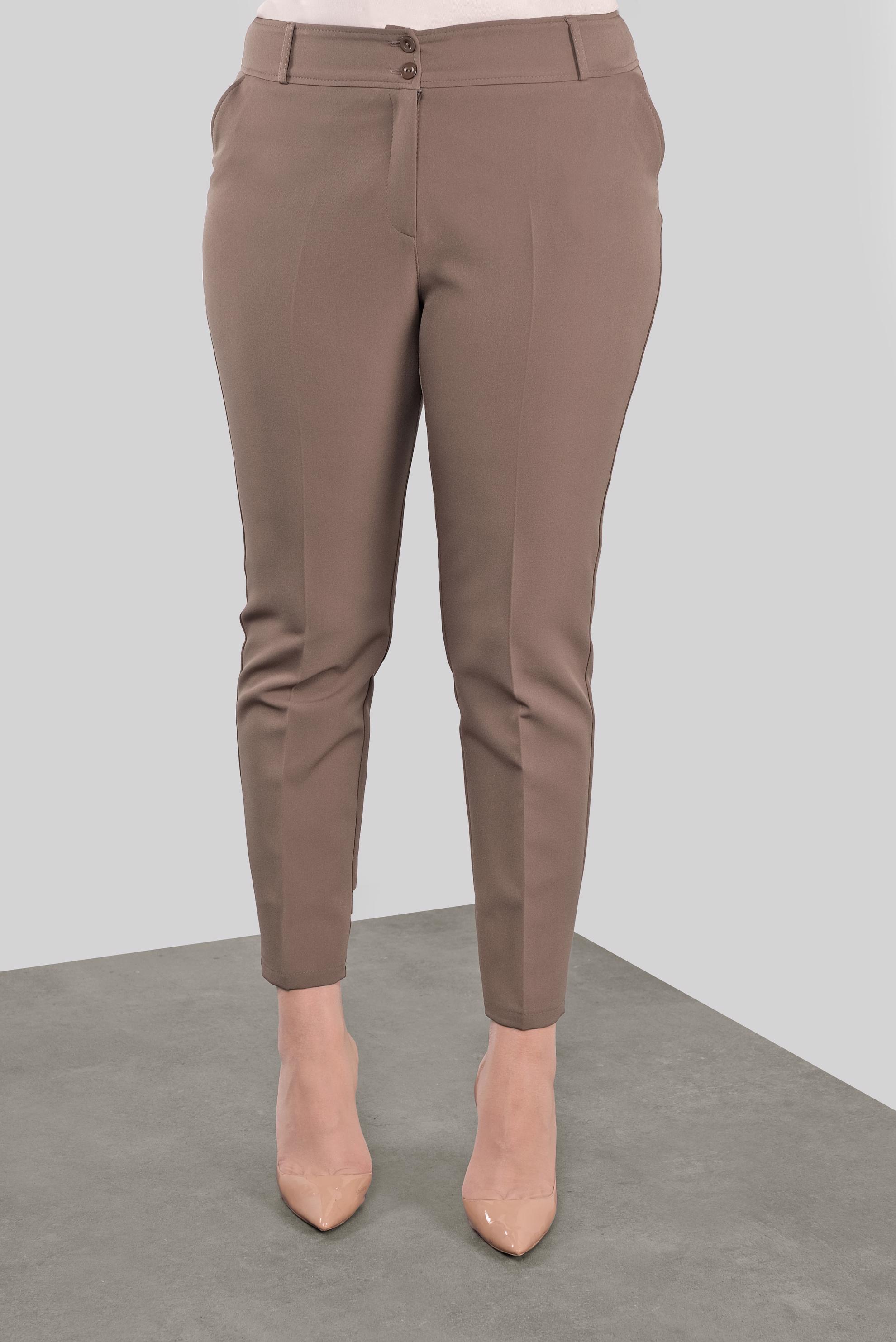 Tesettür giyim VİZON ARA BEL PANTOLON 70129 