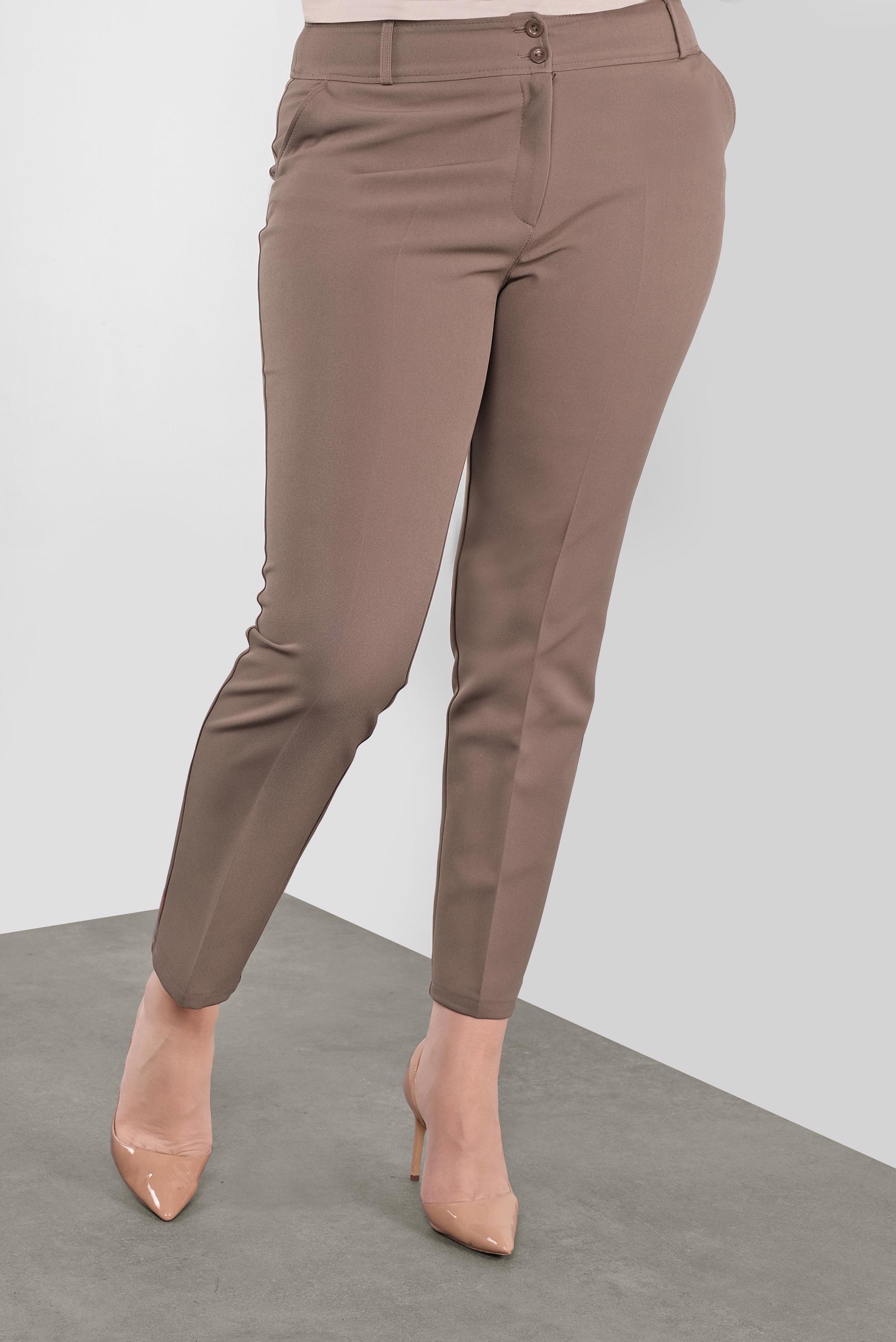 Tesettür giyim VİZON ARA BEL PANTOLON 70129 