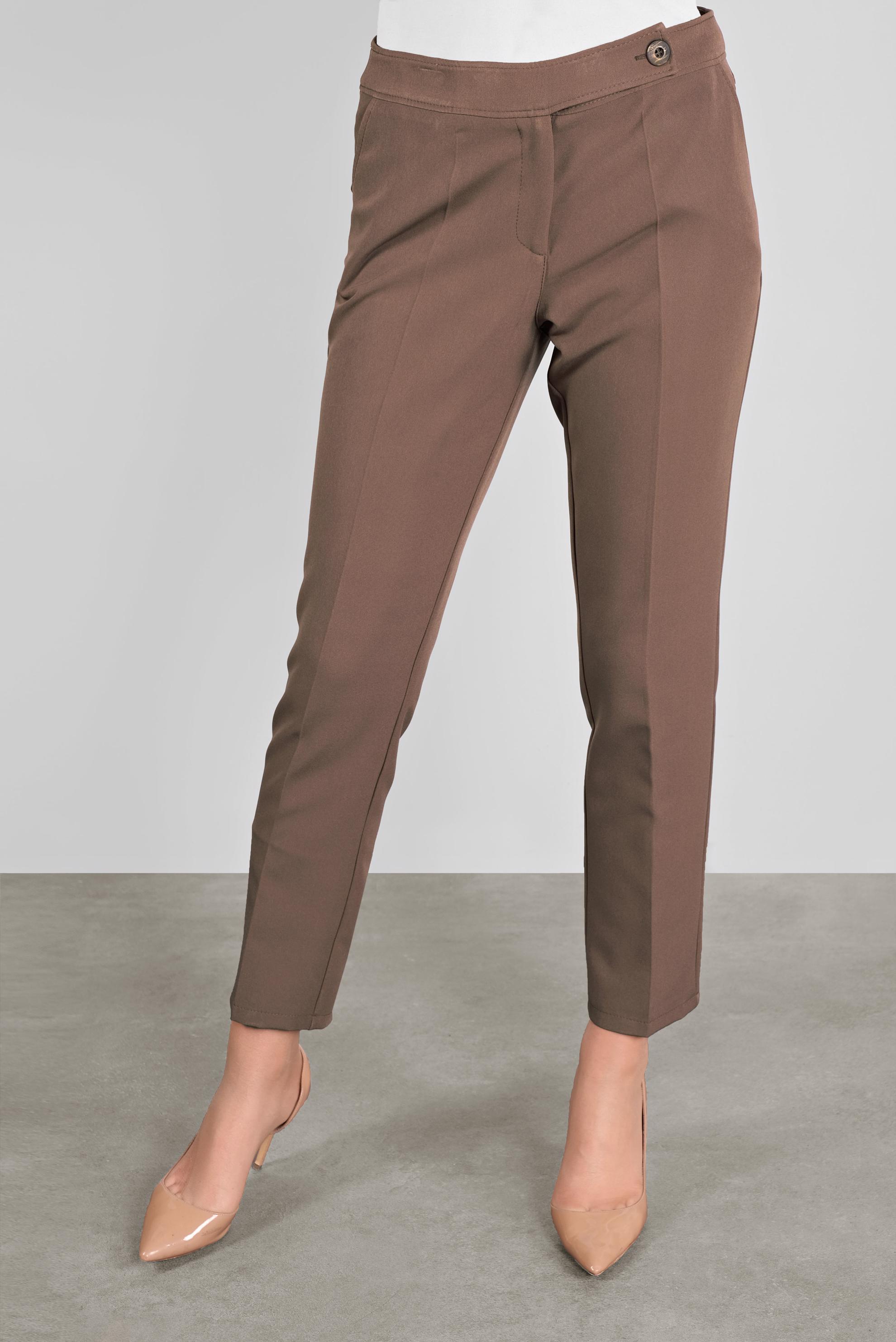 Tesettür giyim VİZON YANDAN DÜĞMELİ KLASİK KESİM PANTOLON  70132 