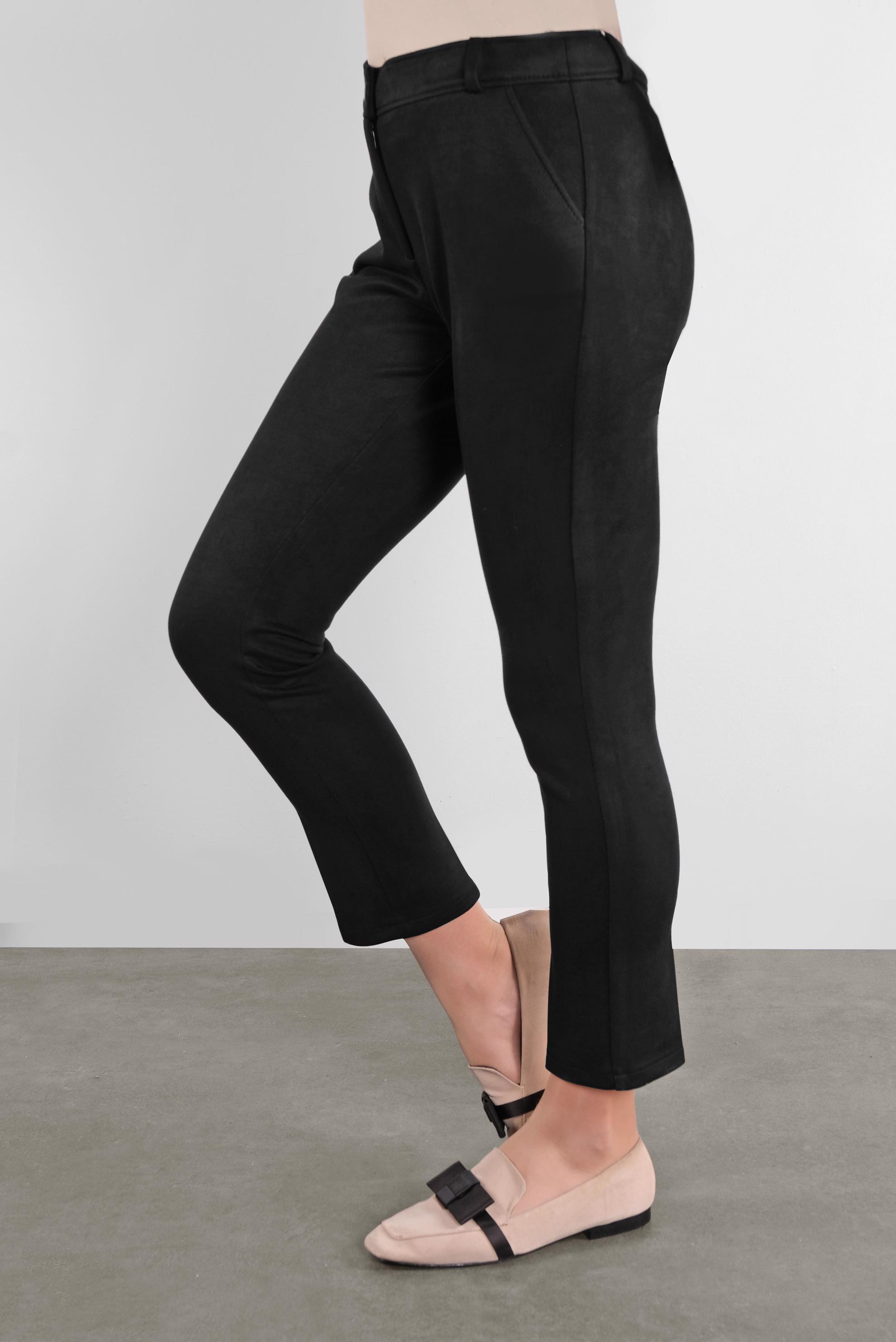 Tesettür giyim SİYAH SÜET PANTOLON 70133 